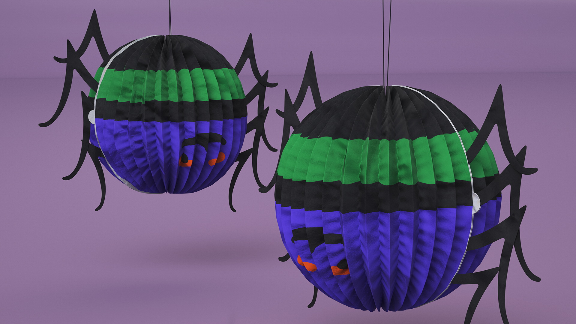 Halloween Paper Decorations Spider 3D model