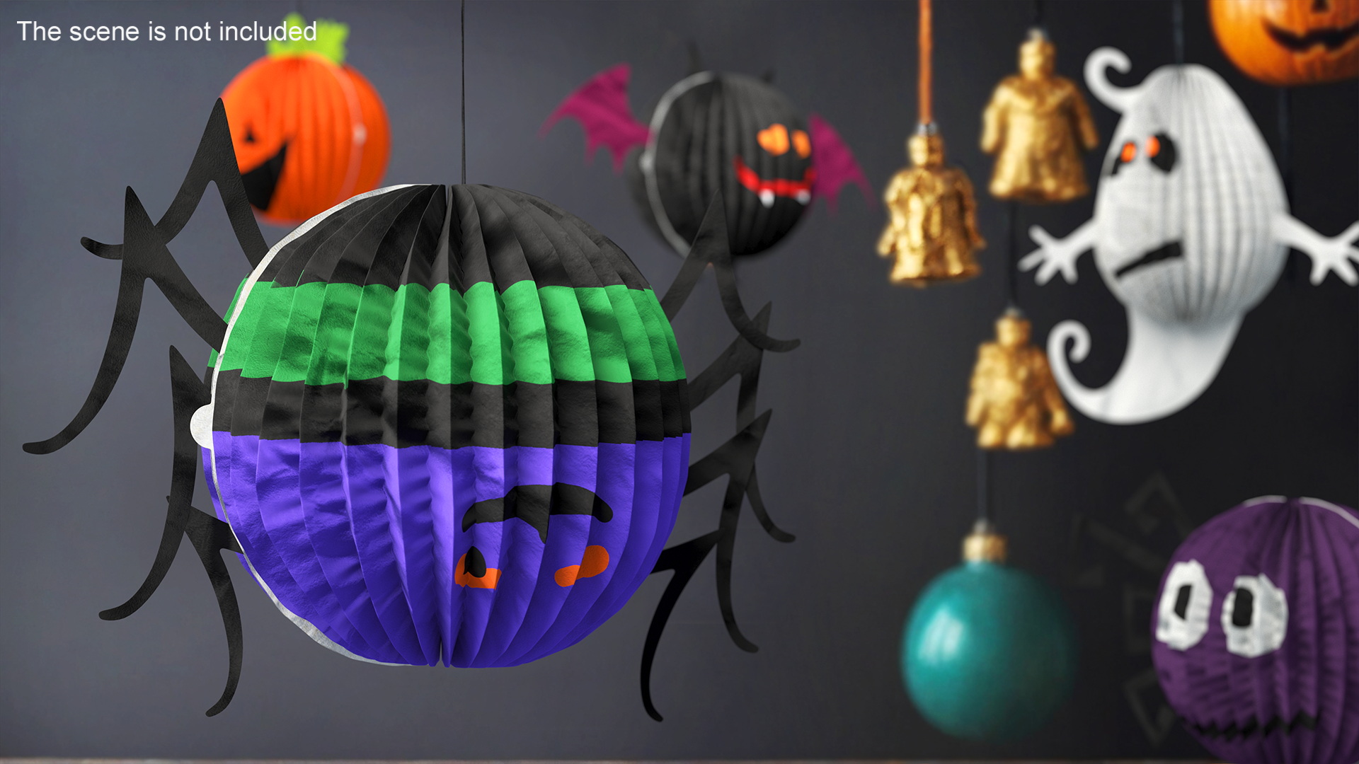 Halloween Paper Decorations Spider 3D model