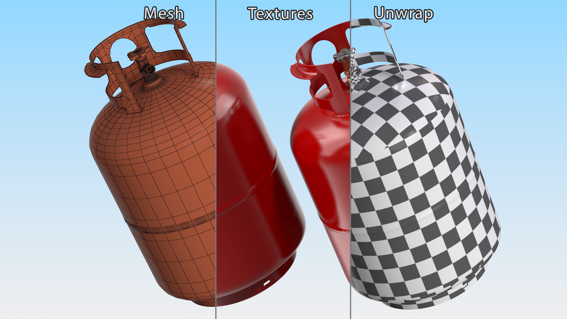 3D model Propane Gas Cylinder
