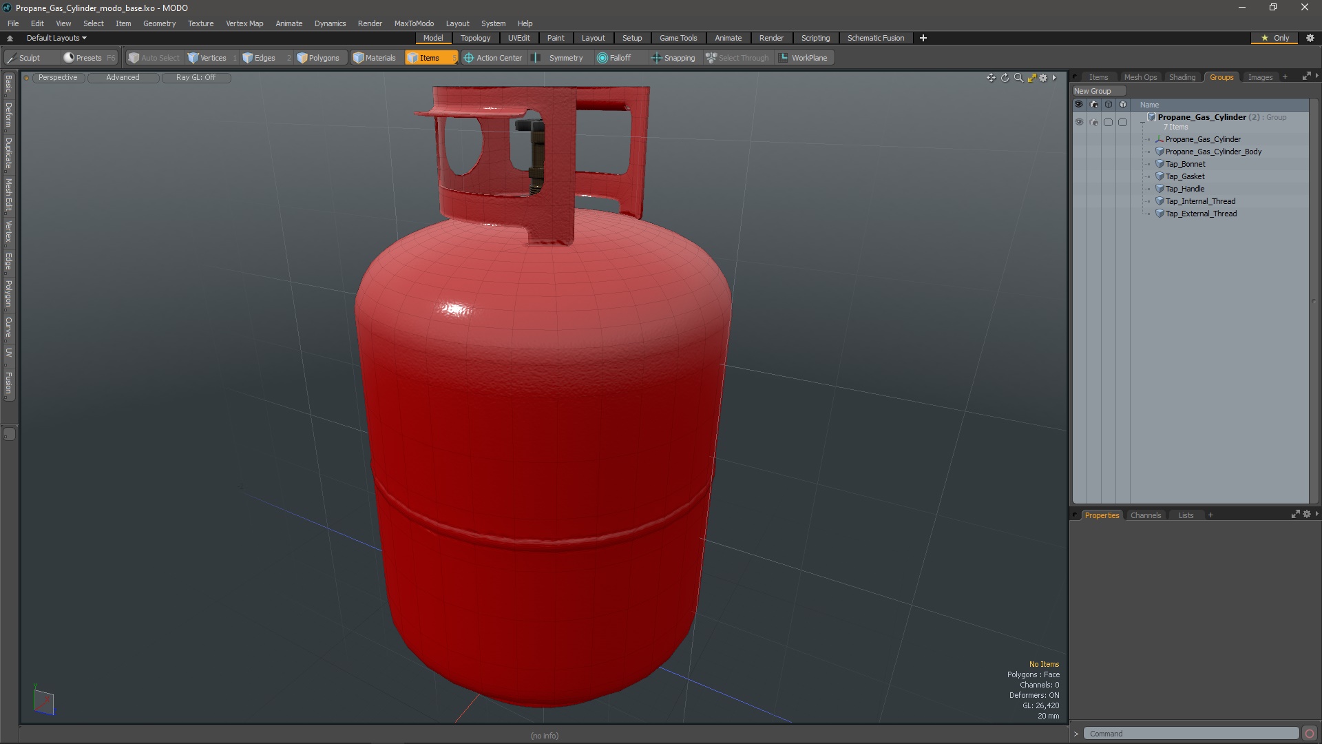 3D model Propane Gas Cylinder