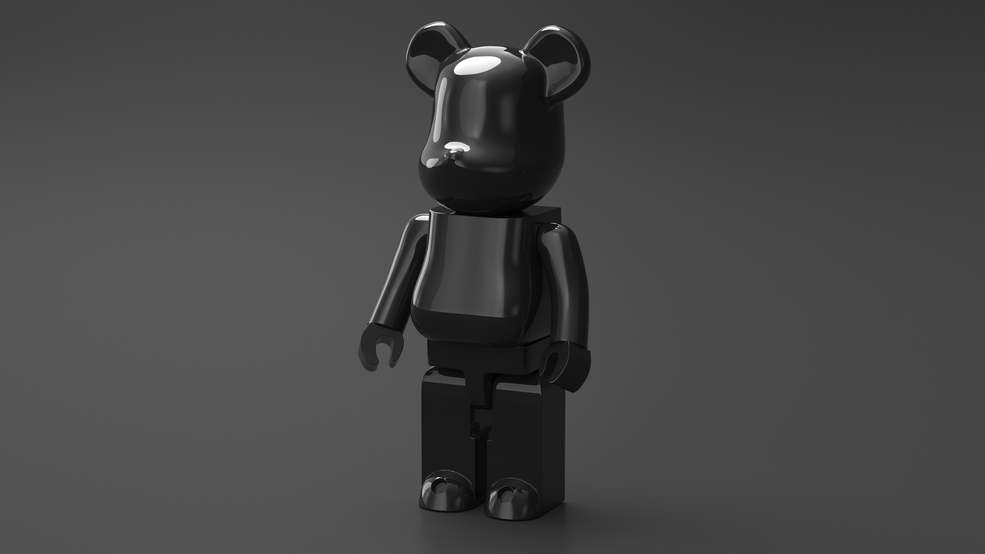 Collectible Figure Bearbrick Black 3D model
