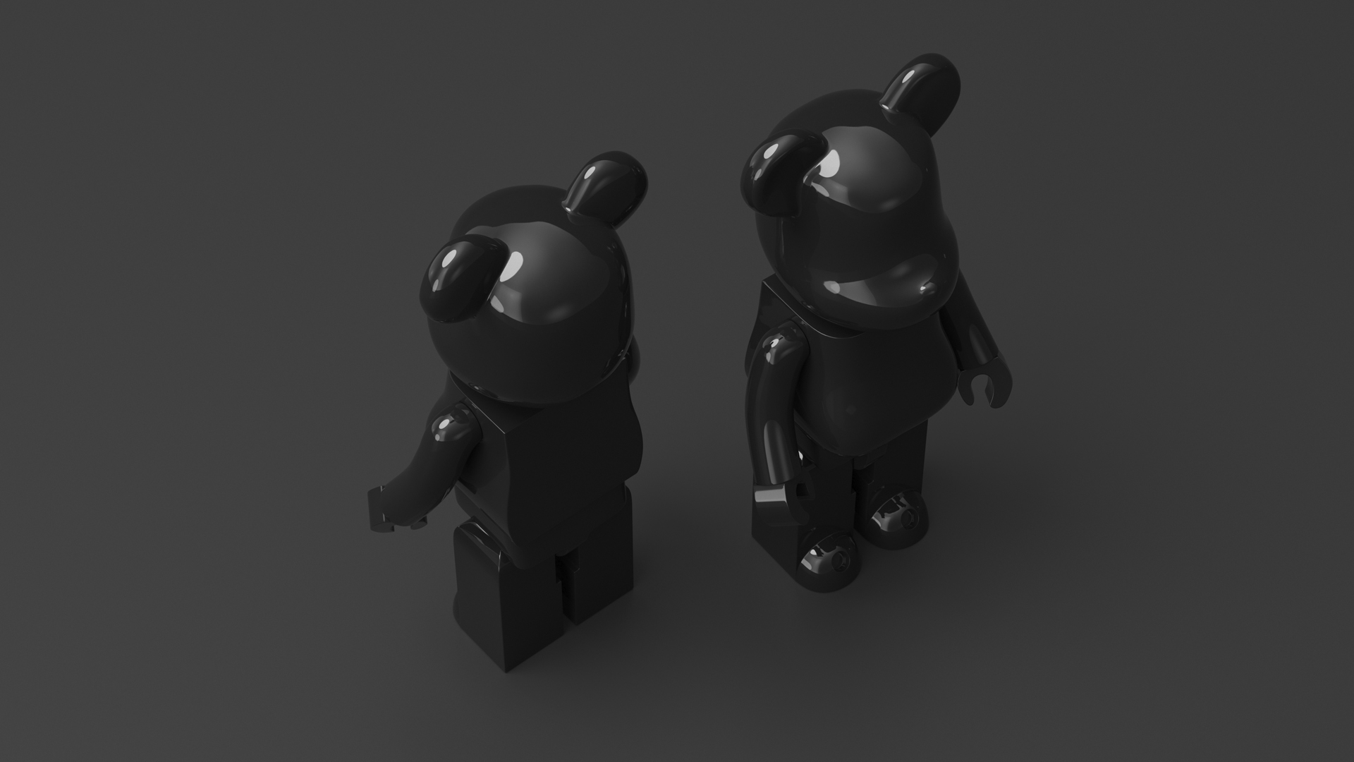 Collectible Figure Bearbrick Black 3D model