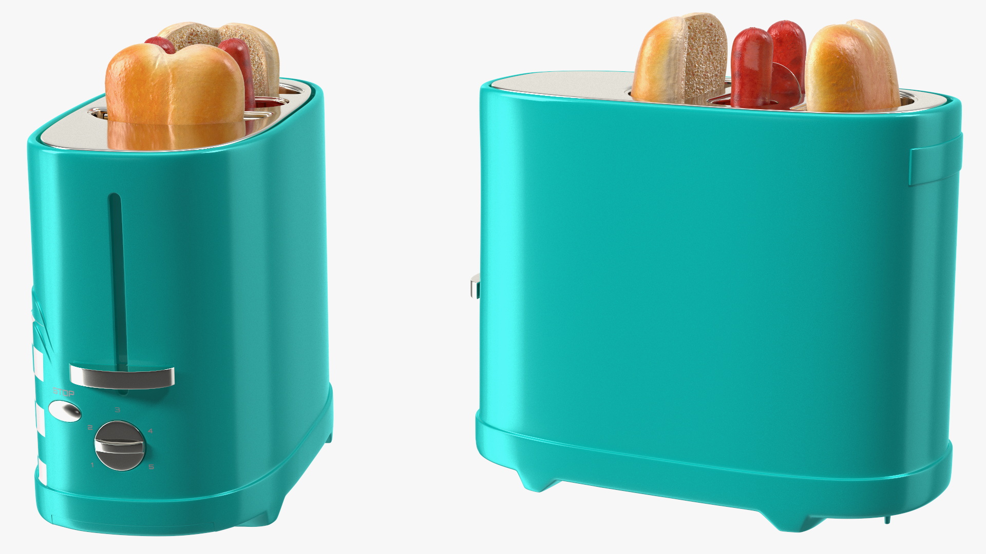 Toaster Carrying Hot Dog 3D model