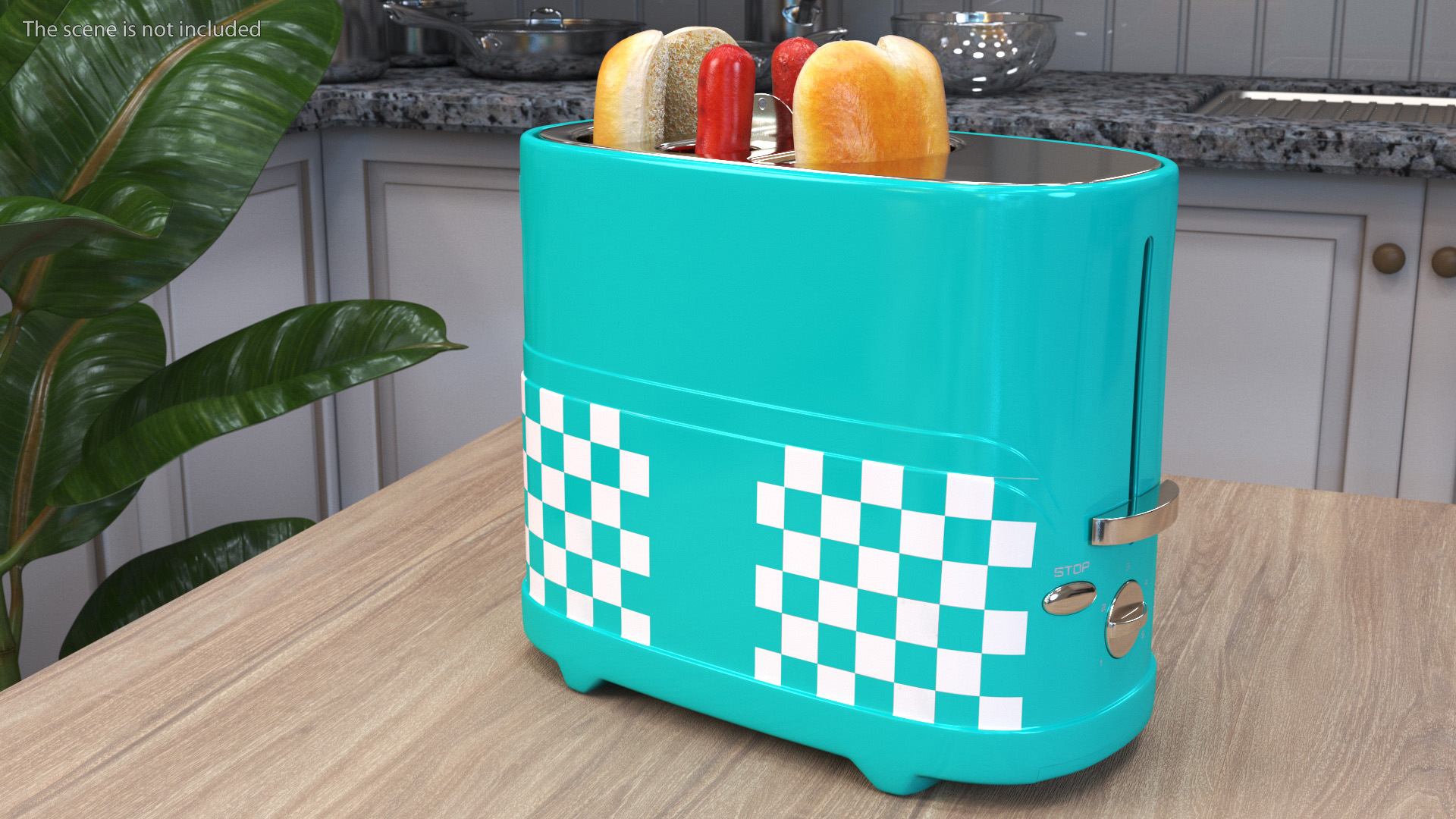 Toaster Carrying Hot Dog 3D model