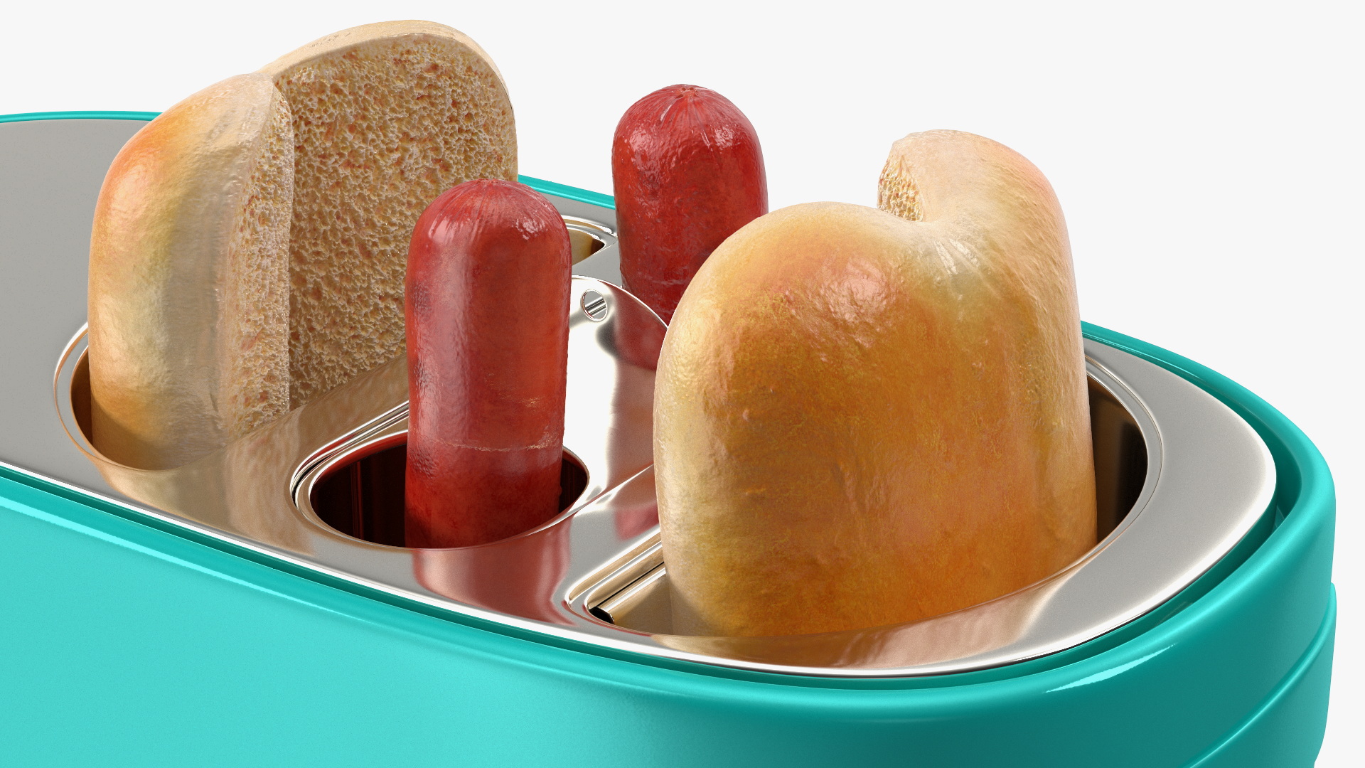 Toaster Carrying Hot Dog 3D model