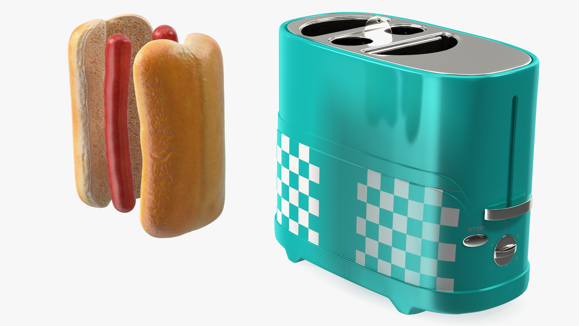 Toaster Carrying Hot Dog 3D model