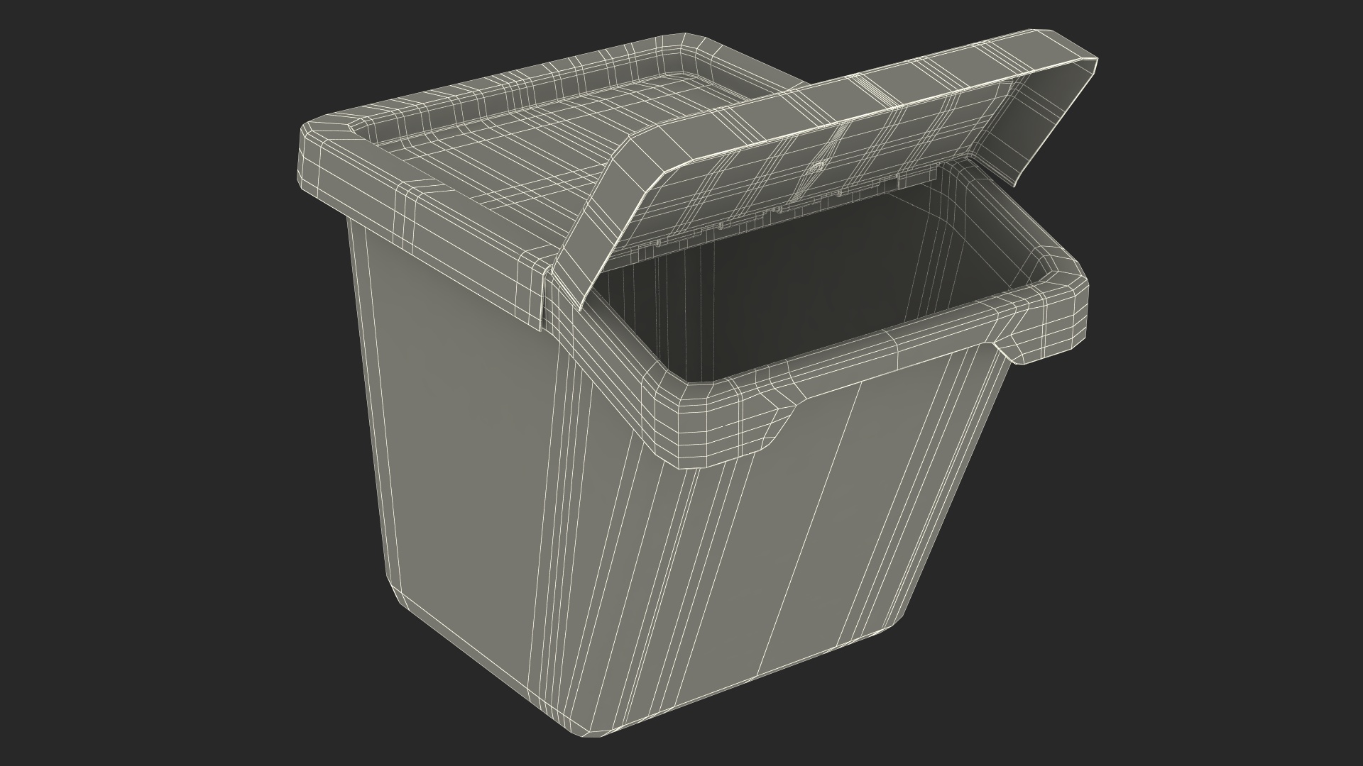 Black Storage Containers with Lid Set 3D