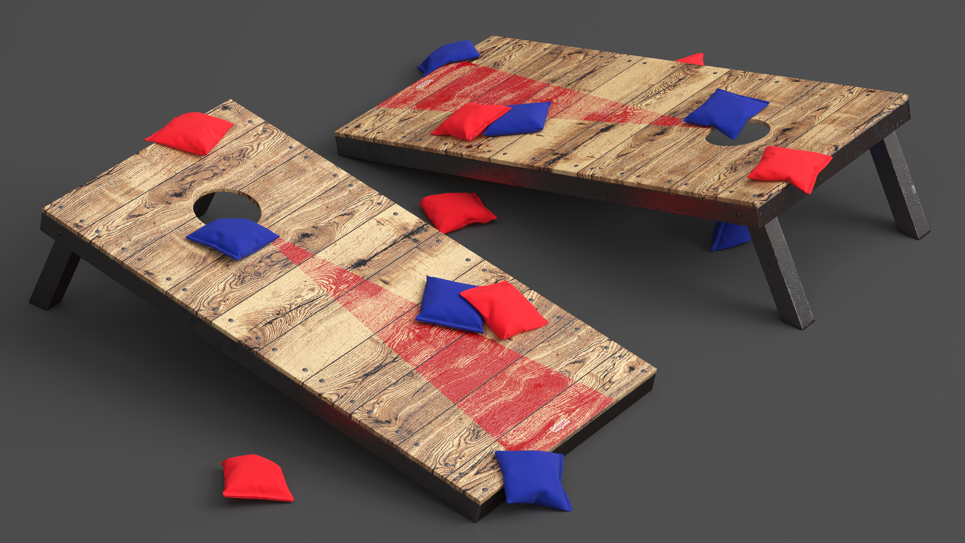 Cornhole Bean Bag Toss Yard Game 3D