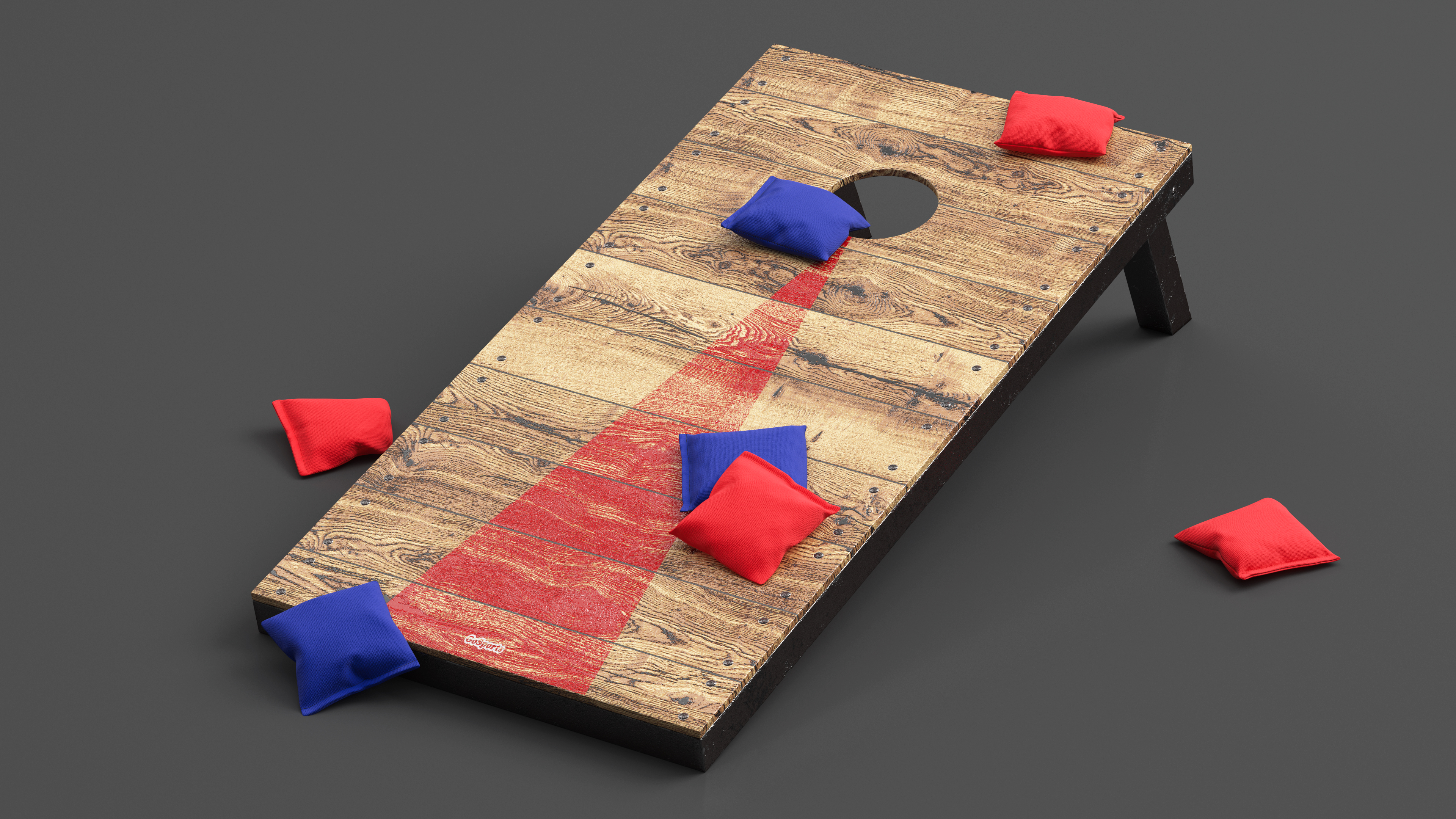 Cornhole Bean Bag Toss Yard Game 3D