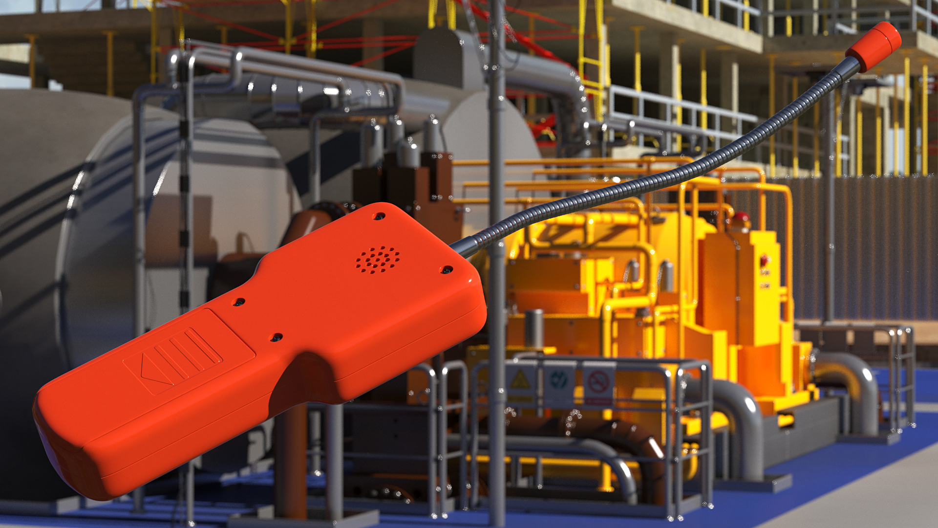 3D Portable Combustible Gas Leak Detector model