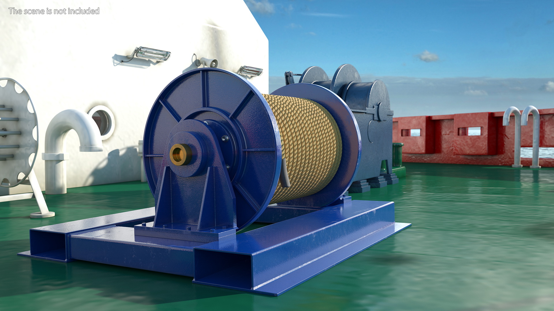 3D model Winch Wire Rope Drum