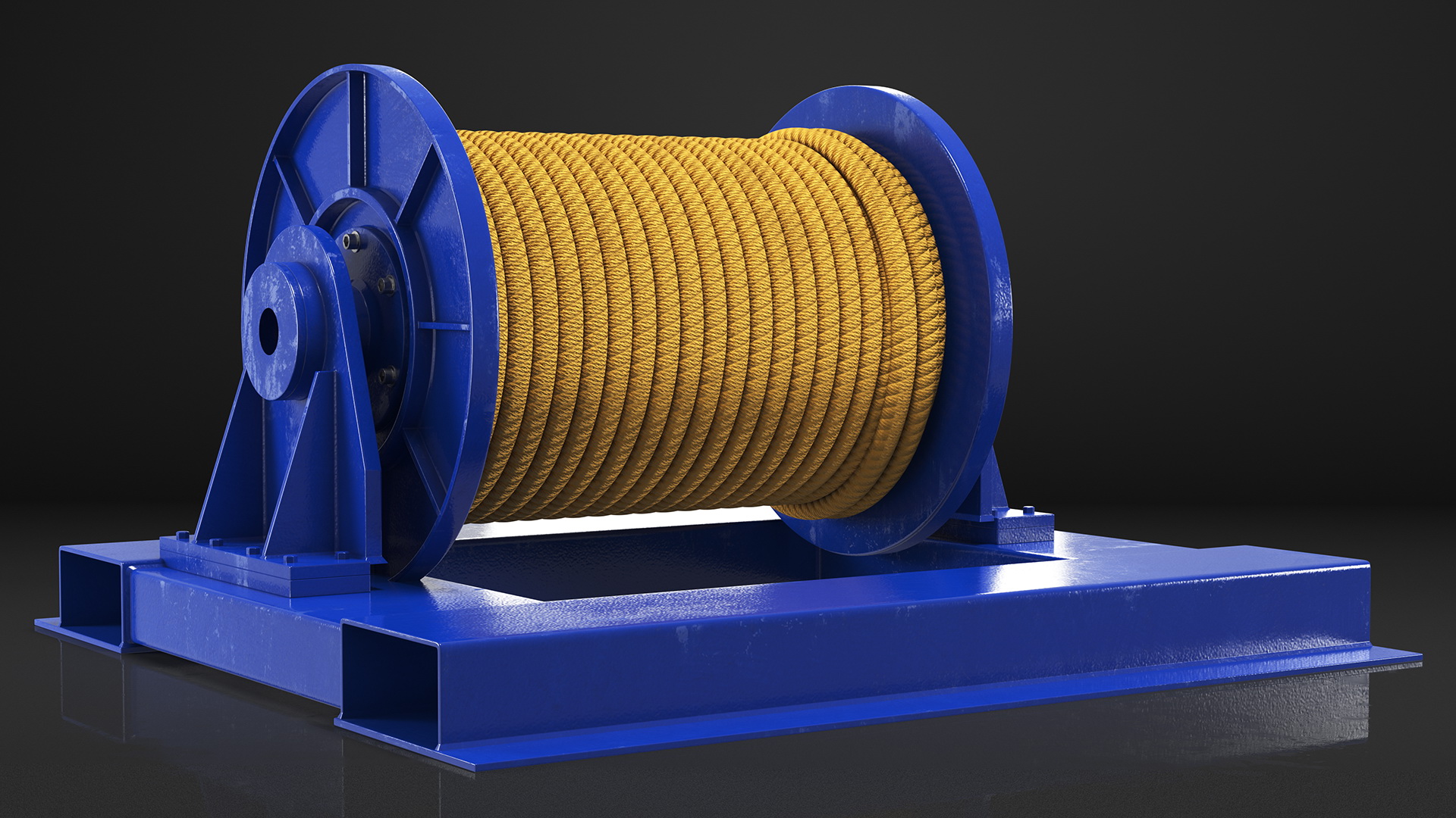 3D model Winch Wire Rope Drum