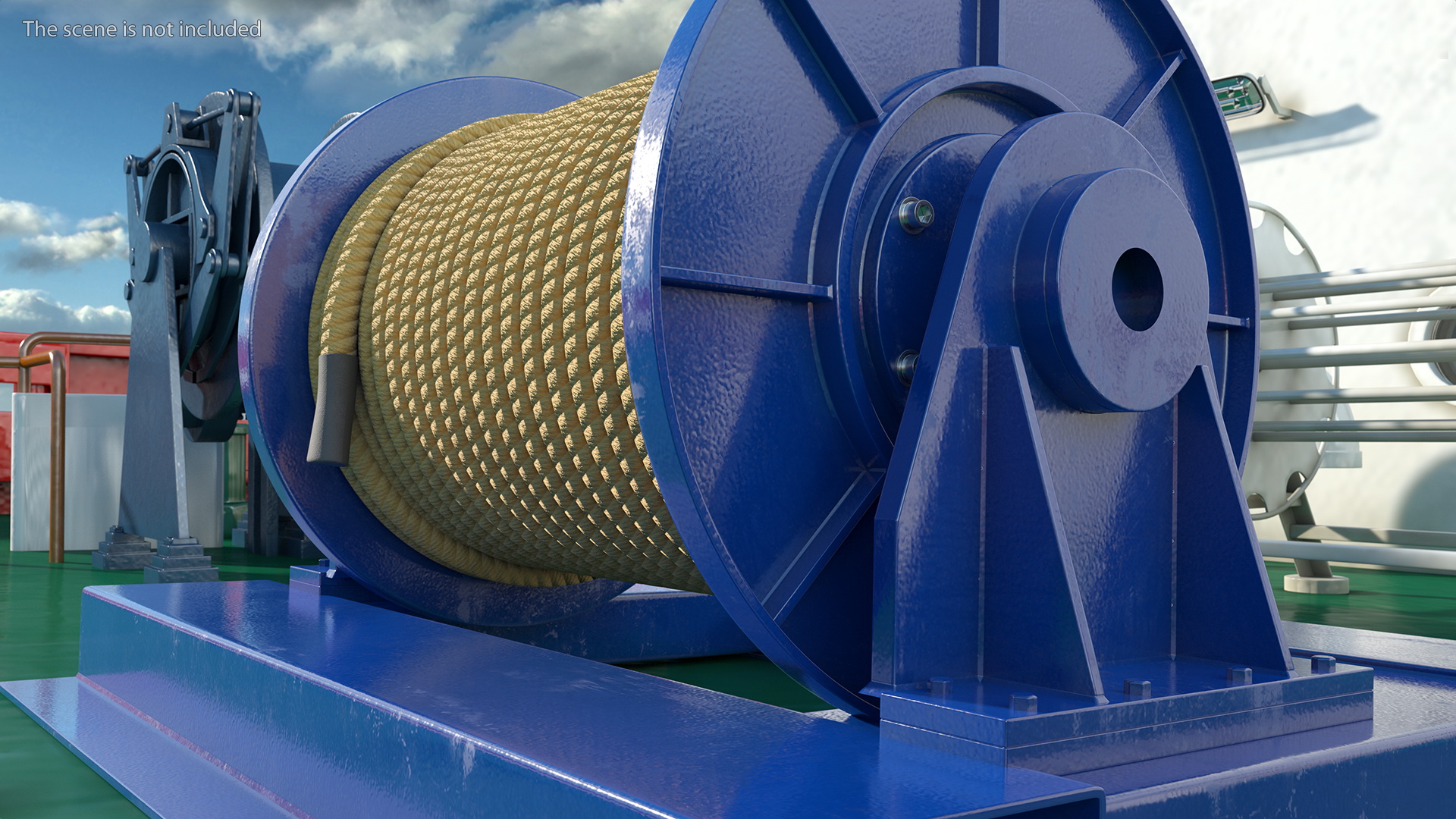 3D model Winch Wire Rope Drum