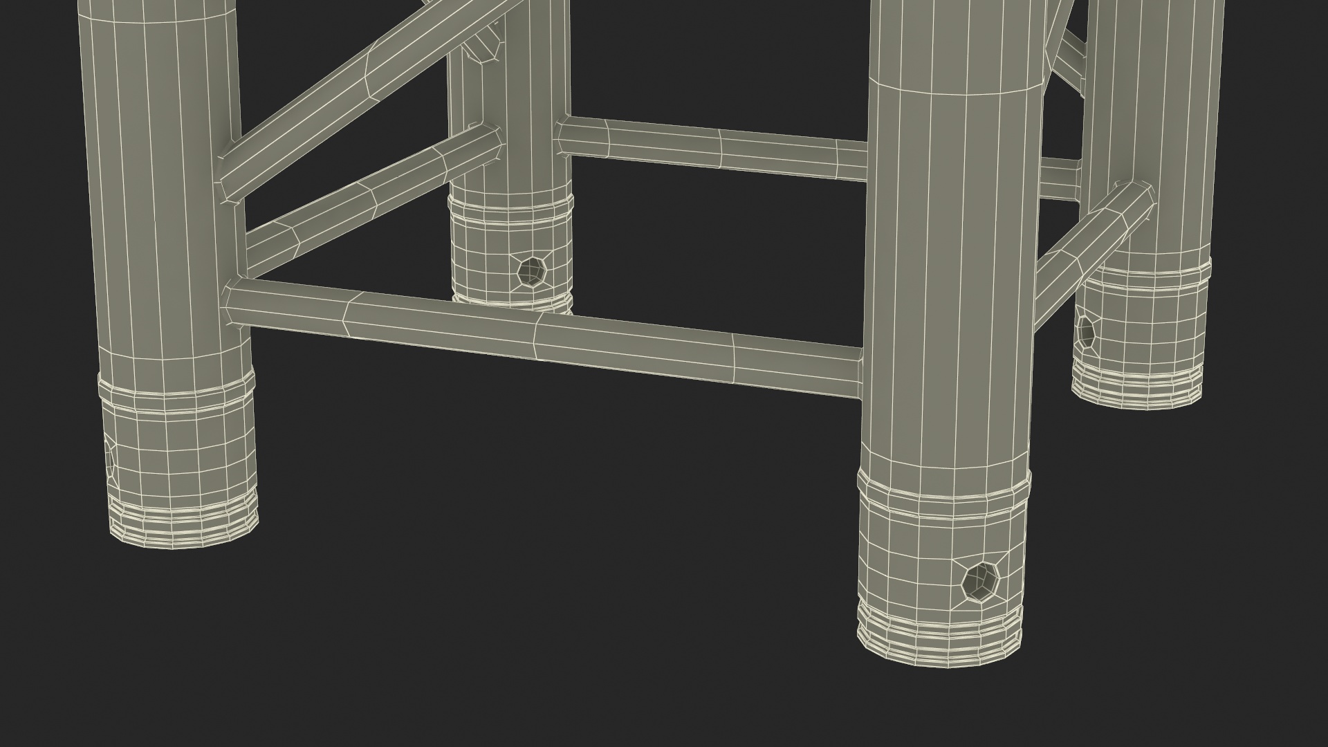 3D Square Truss Modular Light System model
