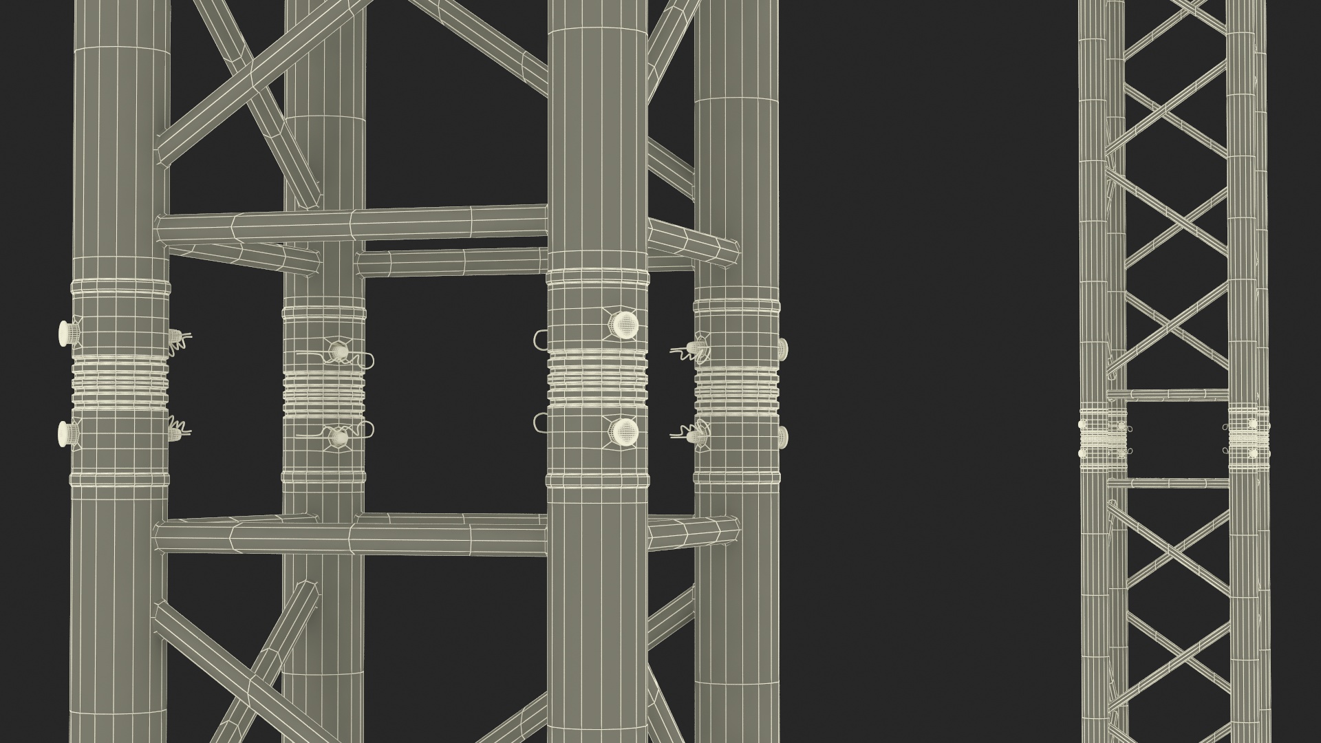 3D Square Truss Modular Light System model