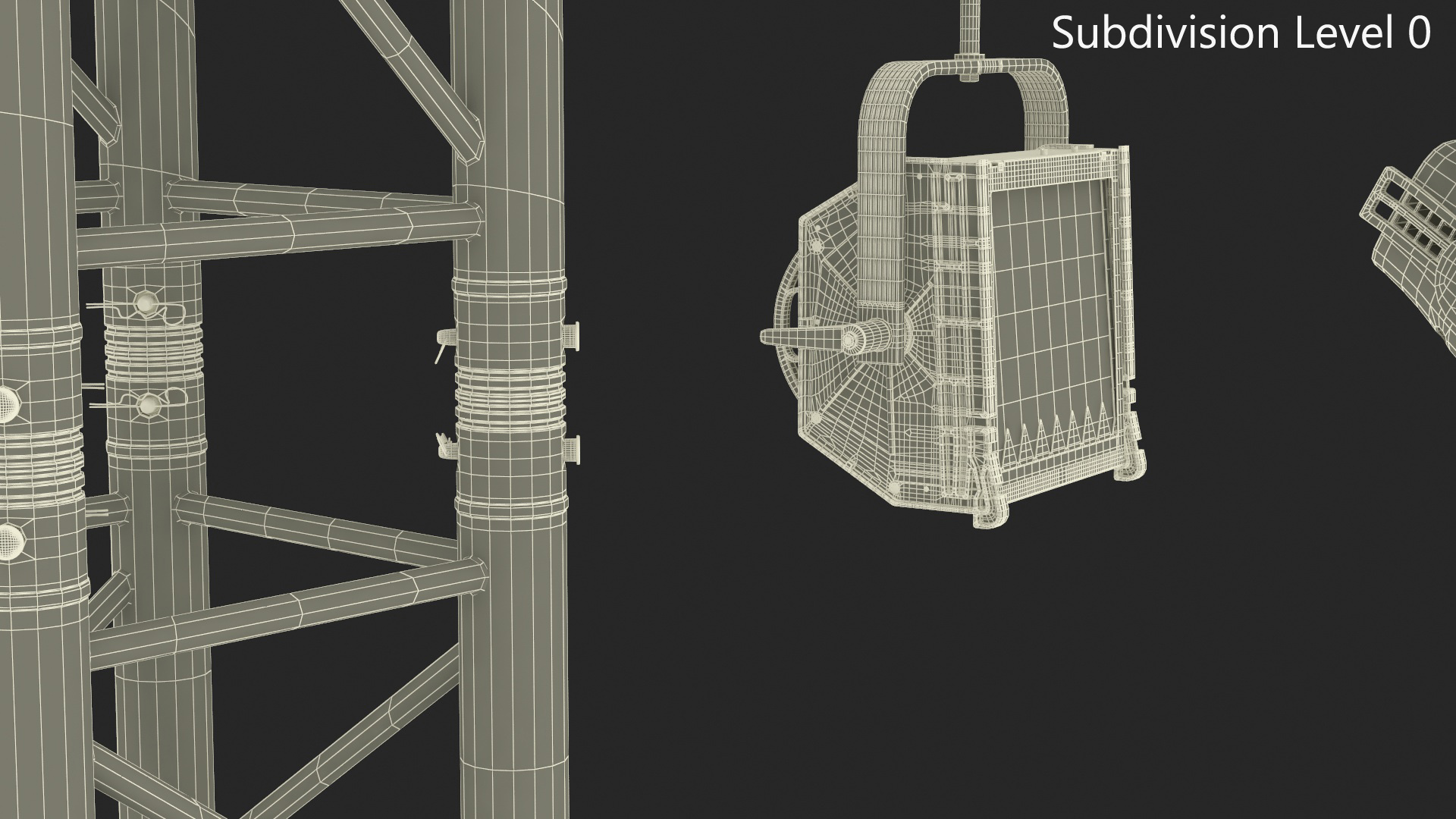 3D Square Truss Modular Light System model