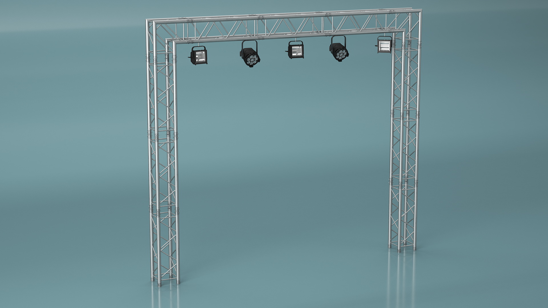 3D Square Truss Modular Light System model
