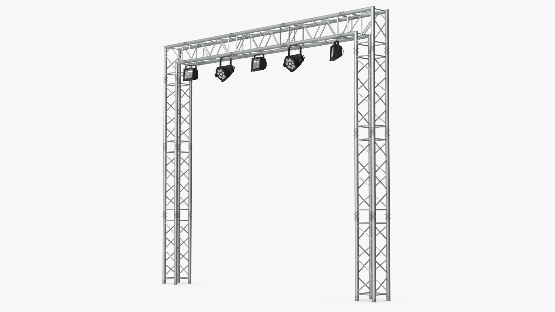 3D Square Truss Modular Light System model