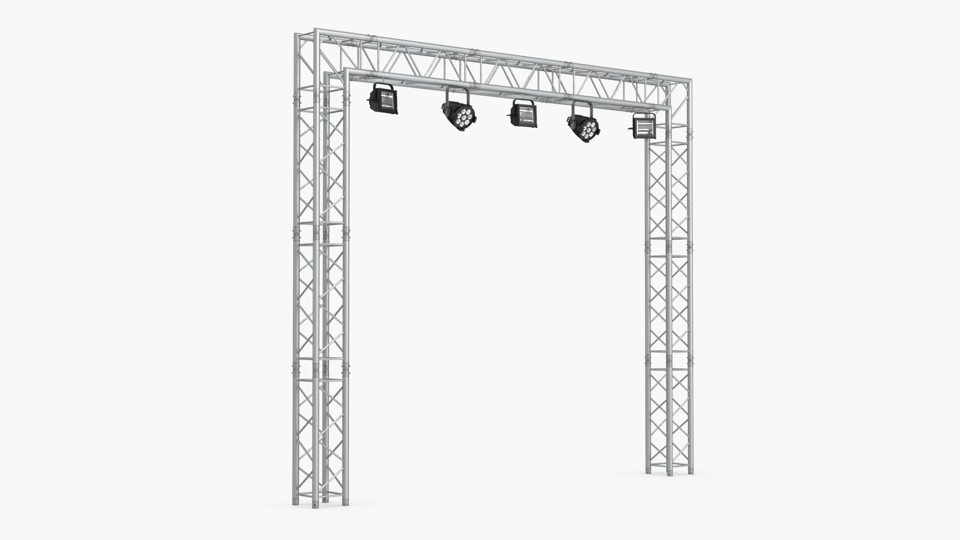 3D Square Truss Modular Light System model