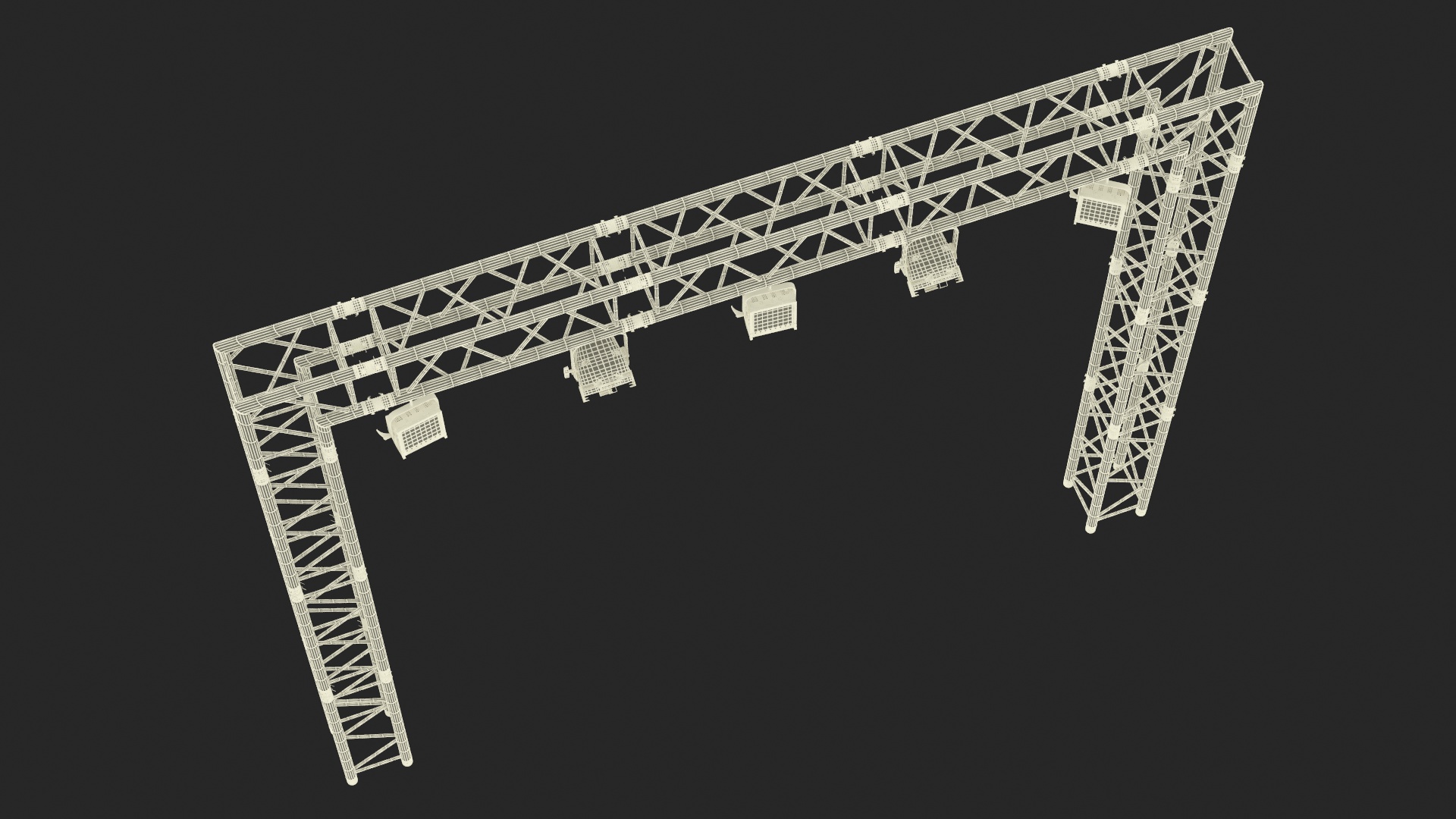 3D Square Truss Modular Light System model