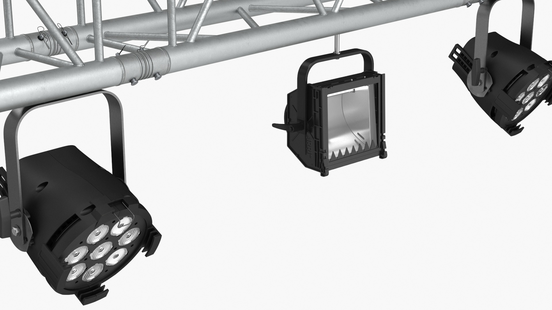 3D Square Truss Modular Light System model
