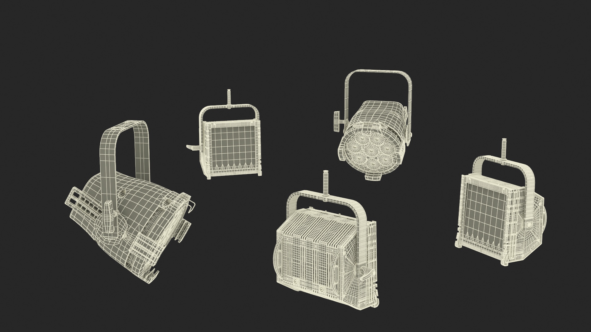3D Square Truss Modular Light System model