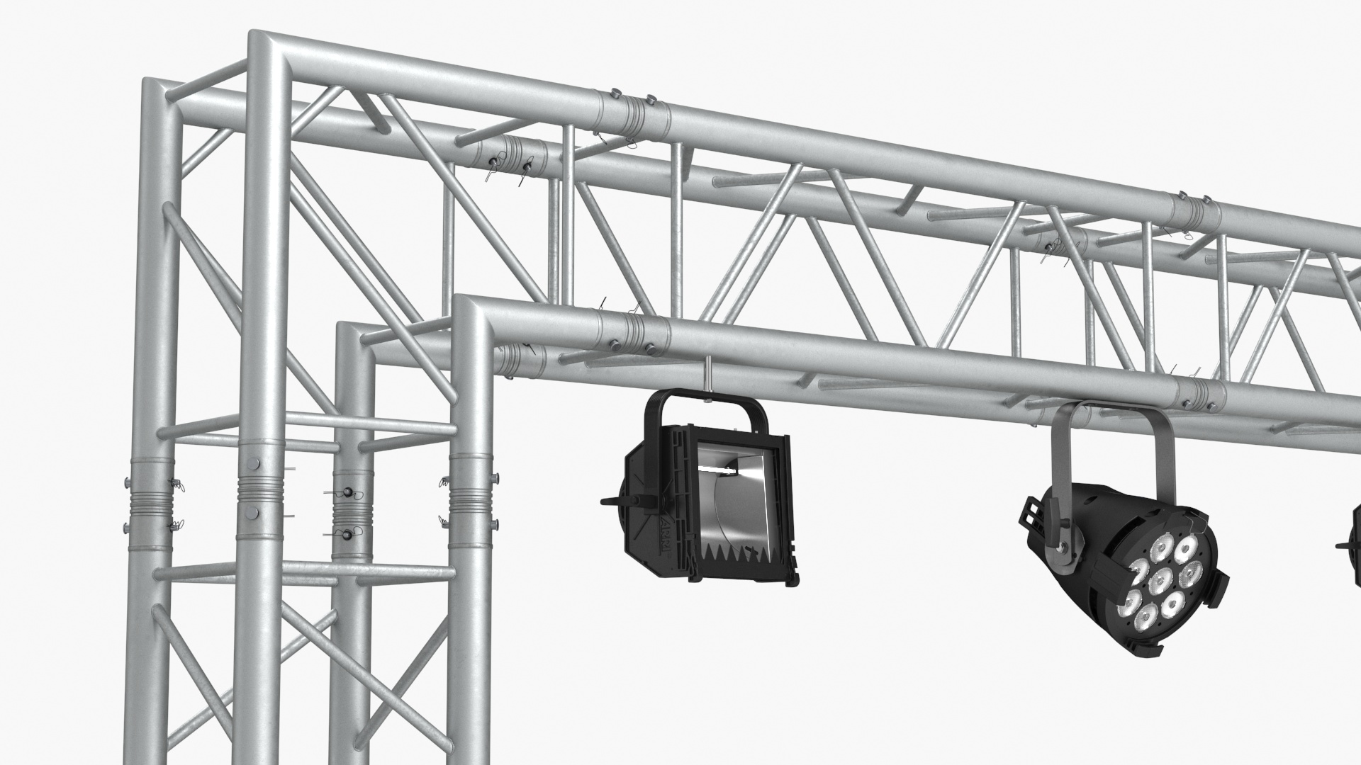 3D Square Truss Modular Light System model