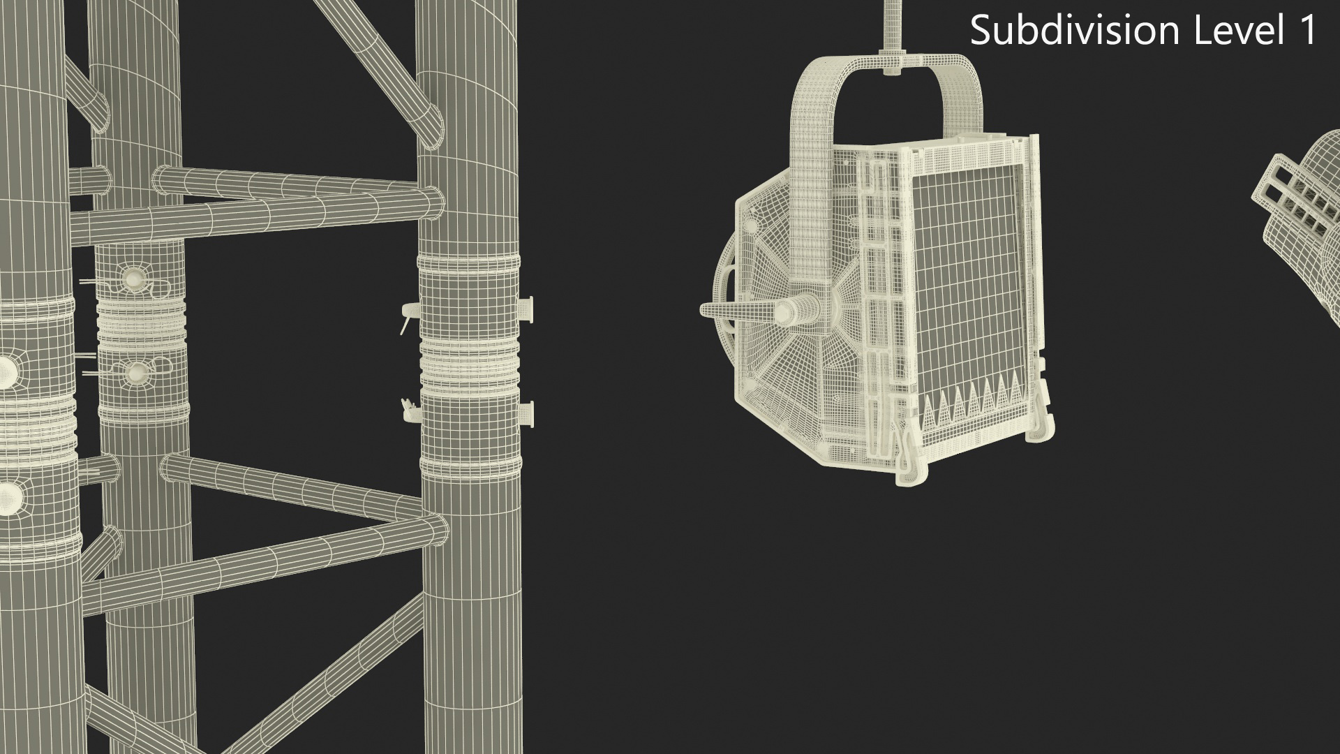 3D Square Truss Modular Light System model