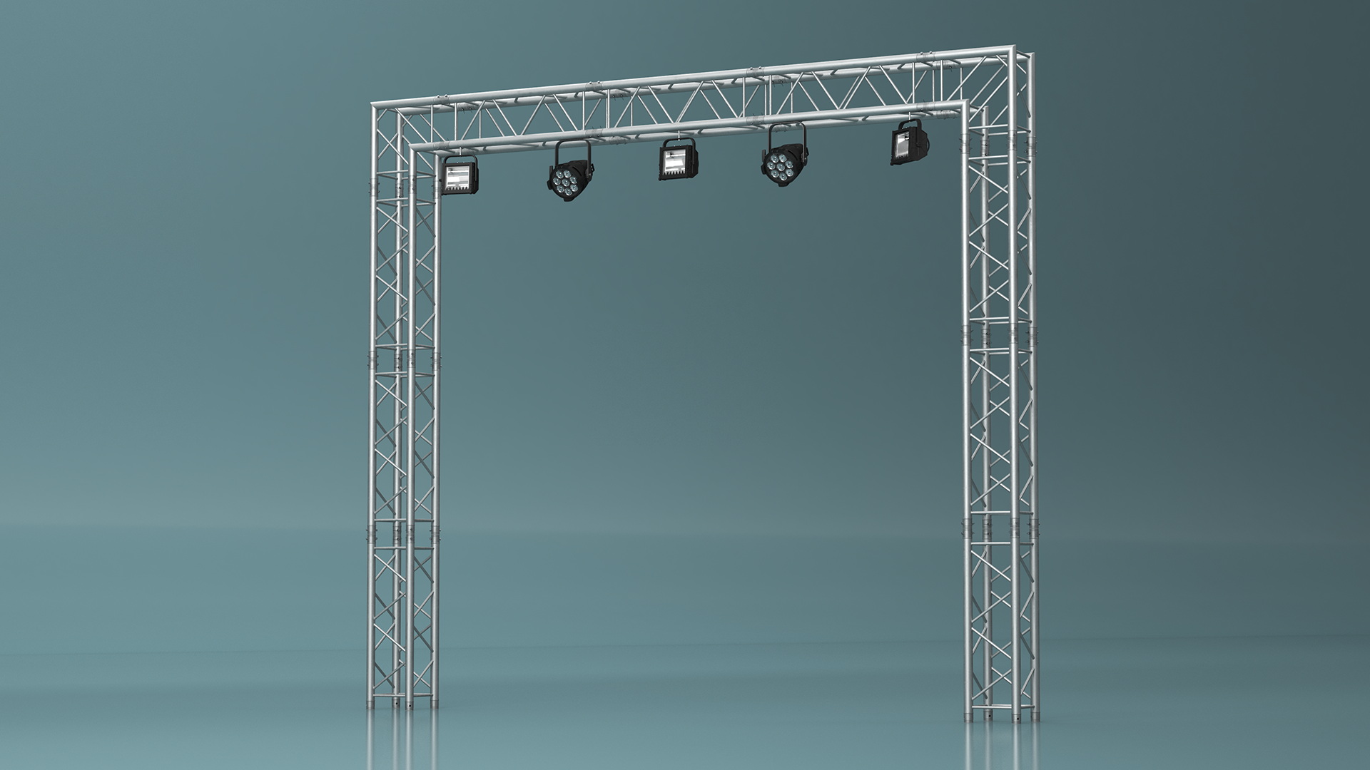 3D Square Truss Modular Light System model