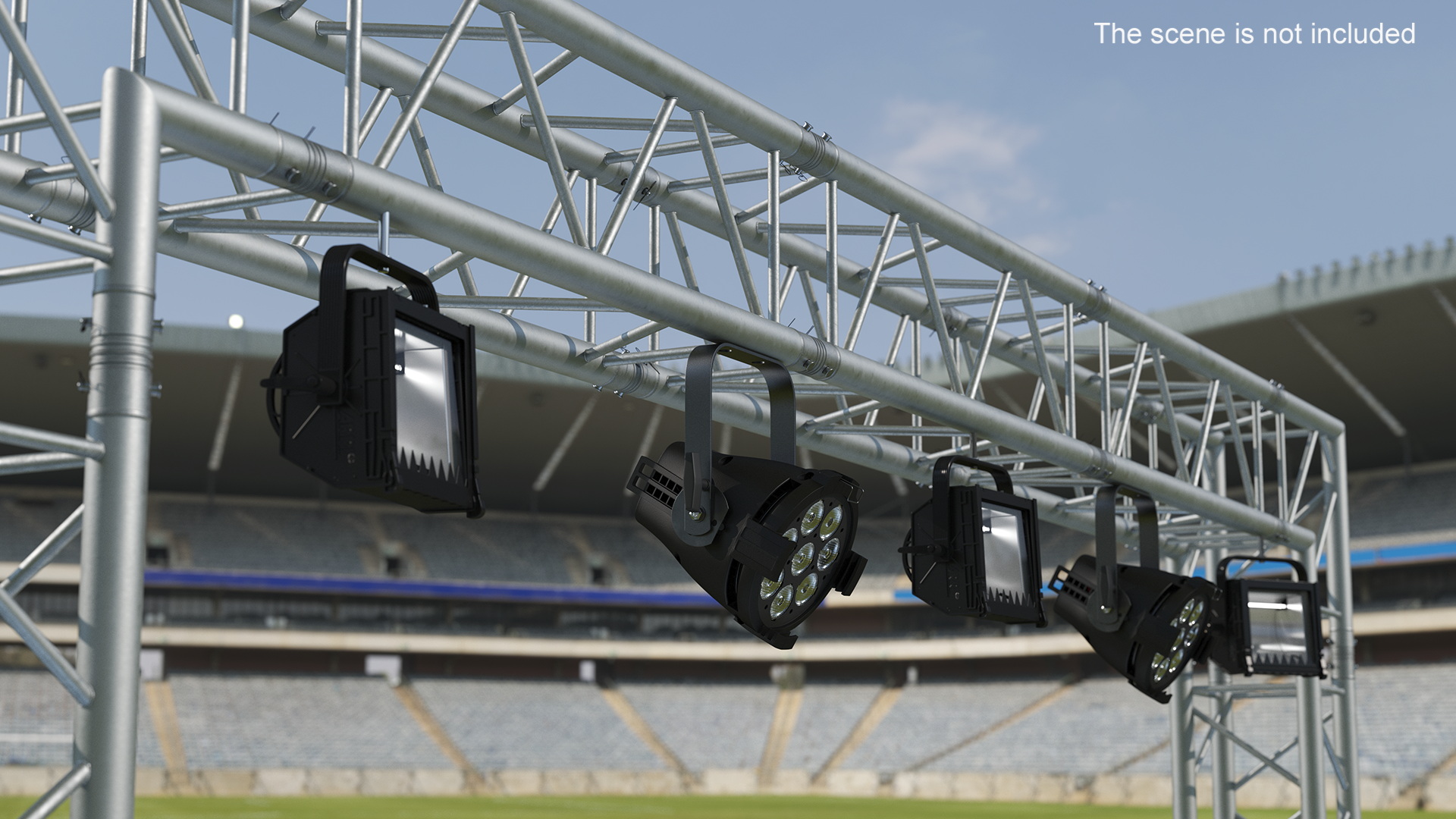 3D Square Truss Modular Light System model