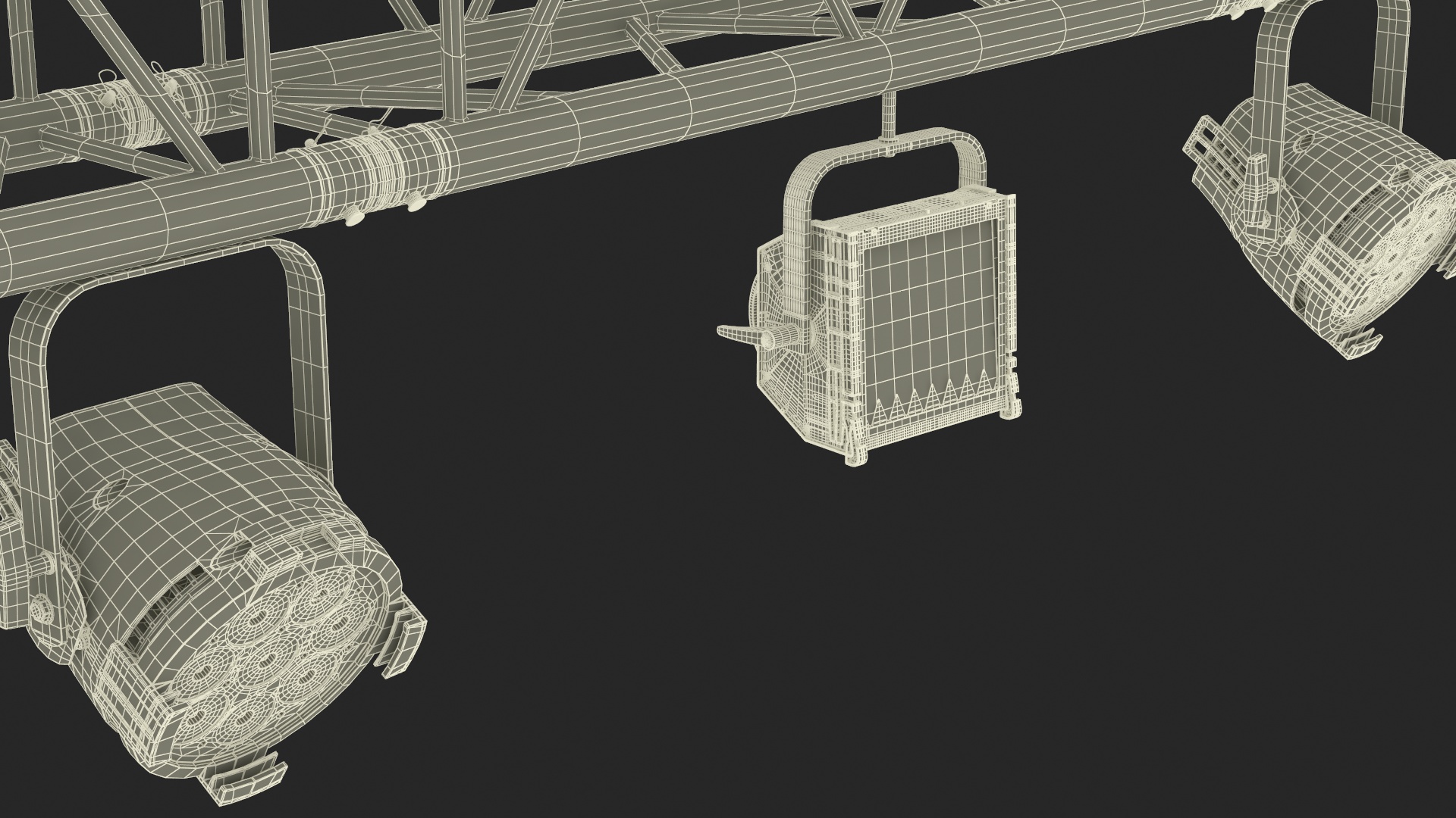 3D Square Truss Modular Light System model