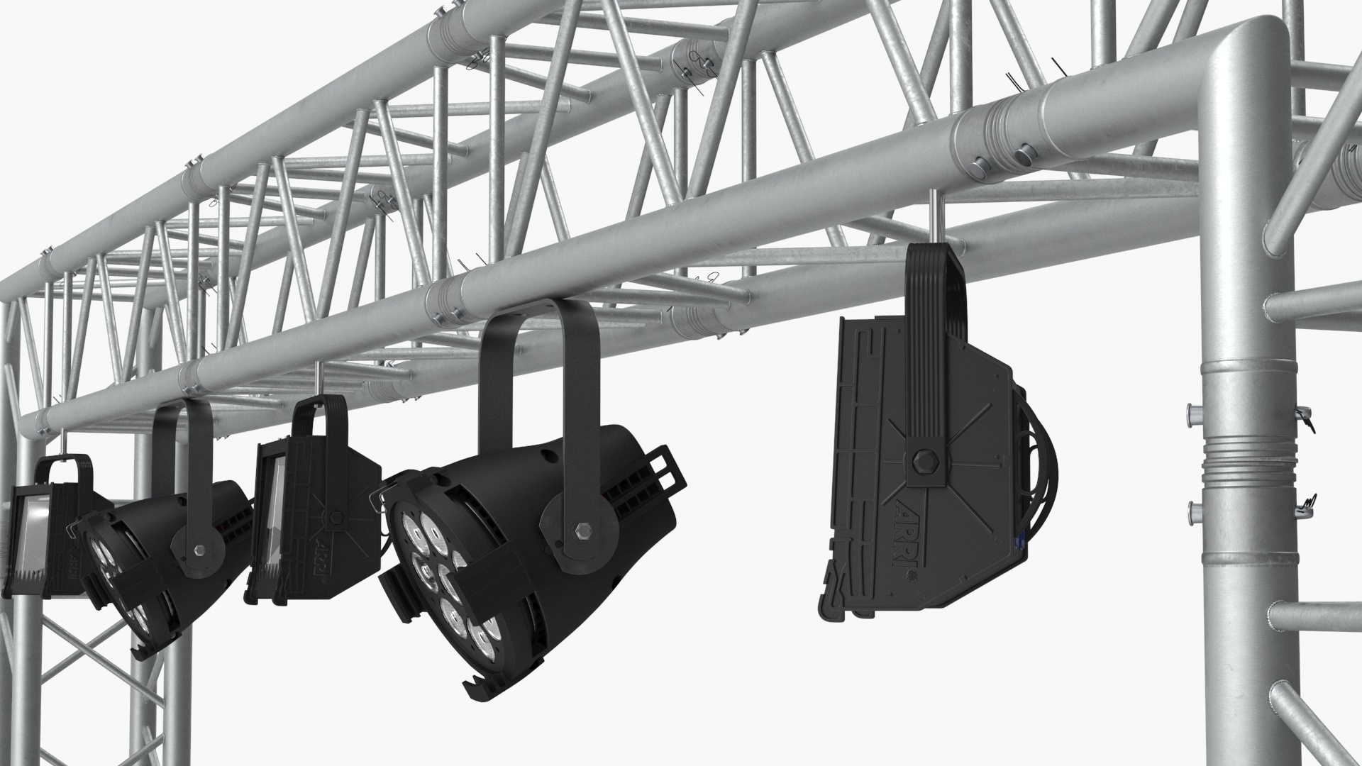 3D Square Truss Modular Light System model