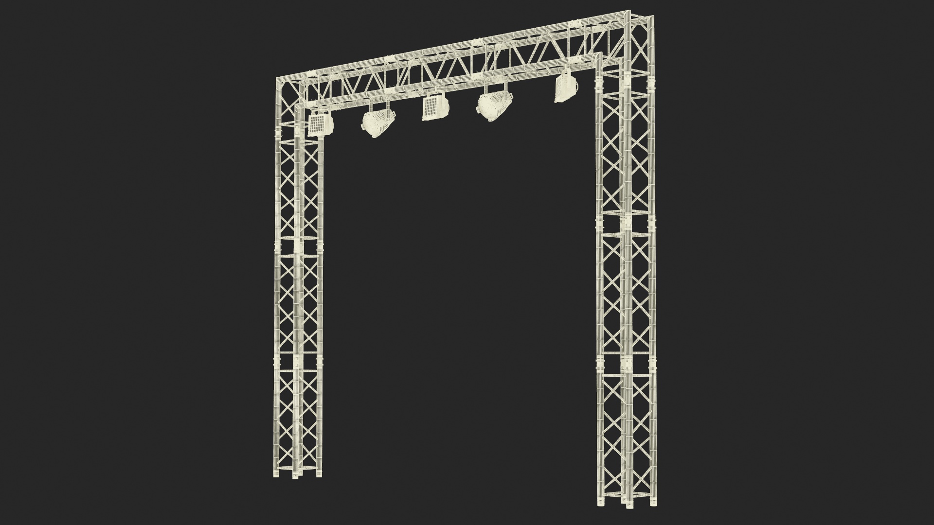 3D Square Truss Modular Light System model