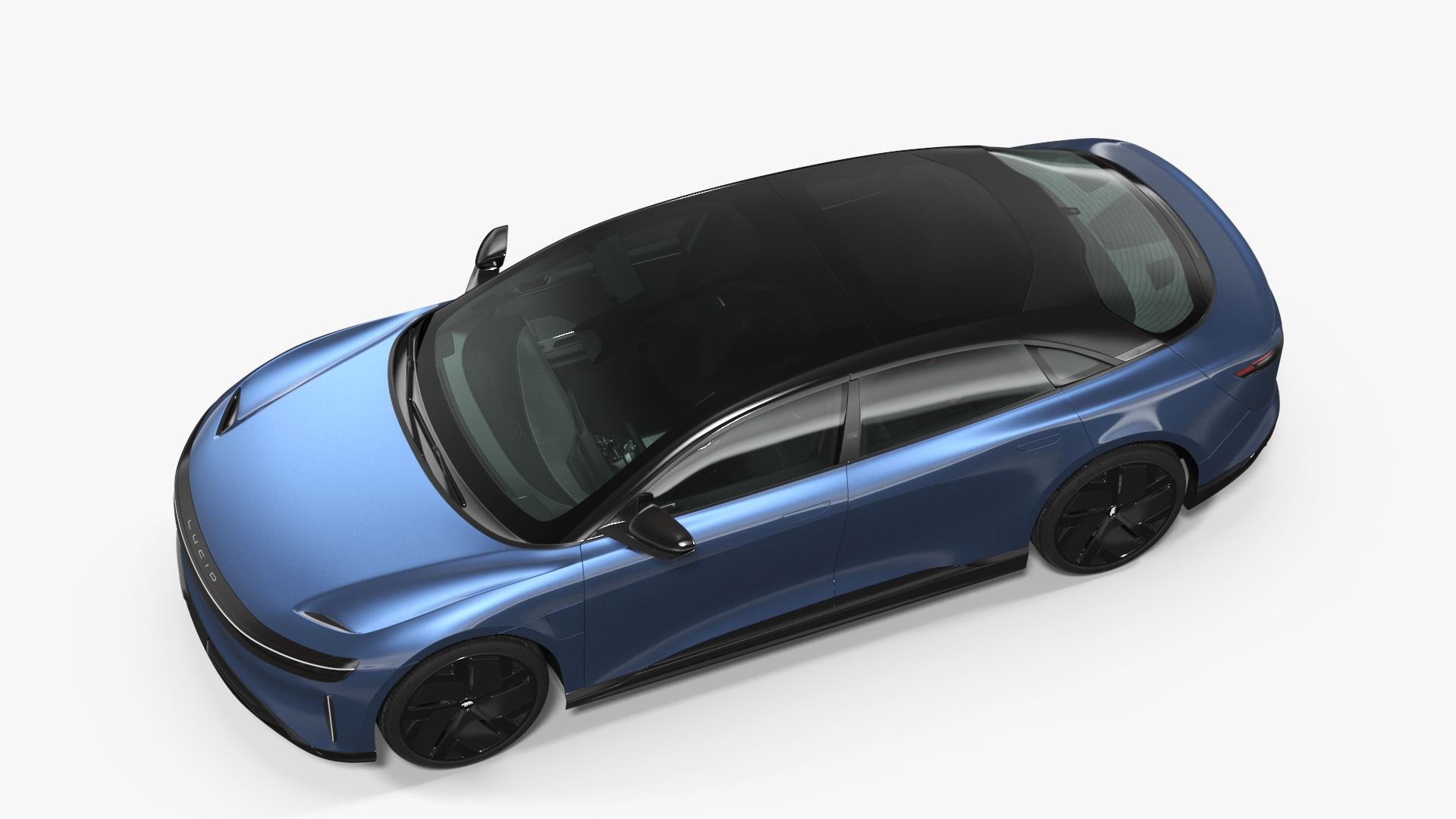 3D Lucid Air Electric Luxury Sedan Sapphire Rigged for Maya
