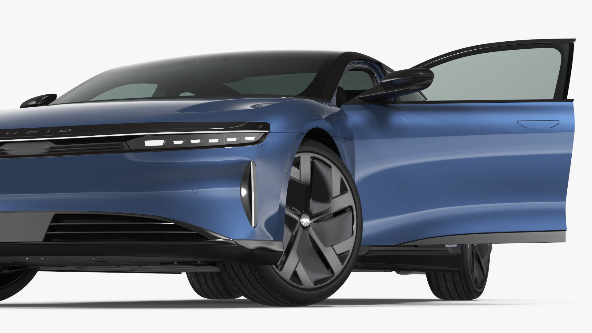 3D Lucid Air Electric Luxury Sedan Sapphire Rigged for Maya
