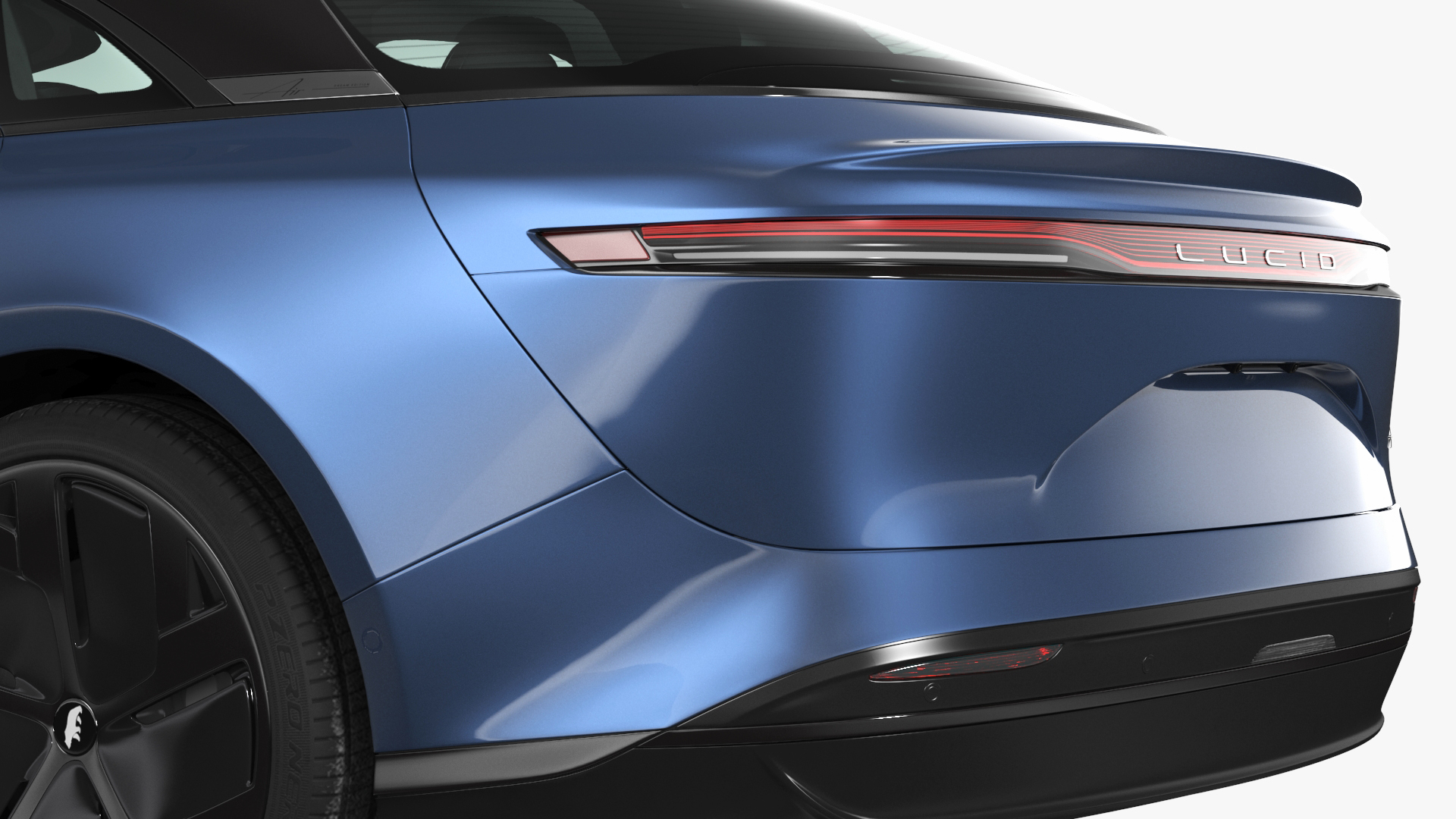 3D Lucid Air Electric Luxury Sedan Sapphire Rigged for Maya