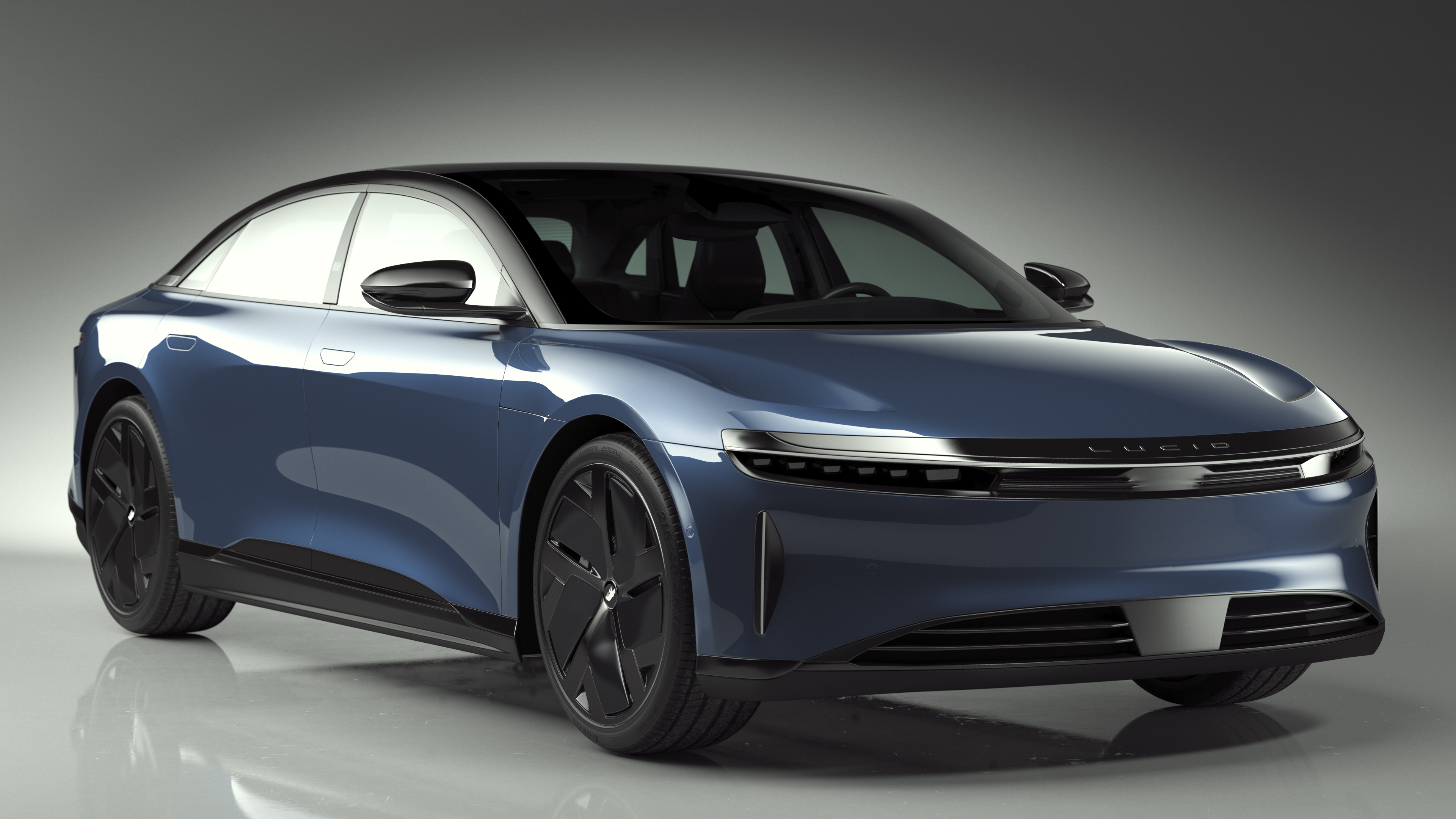 3D Lucid Air Electric Luxury Sedan Sapphire Rigged for Maya