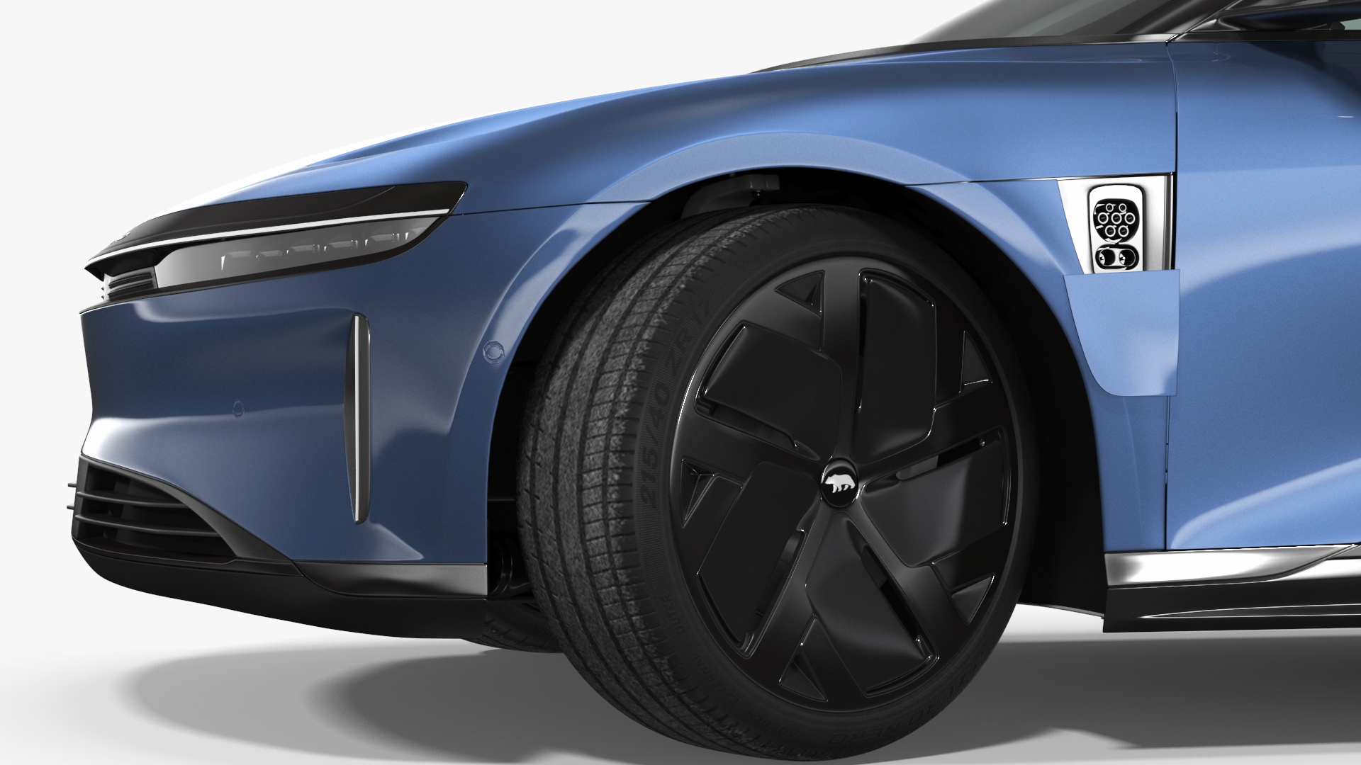 3D Lucid Air Electric Luxury Sedan Sapphire Rigged for Maya