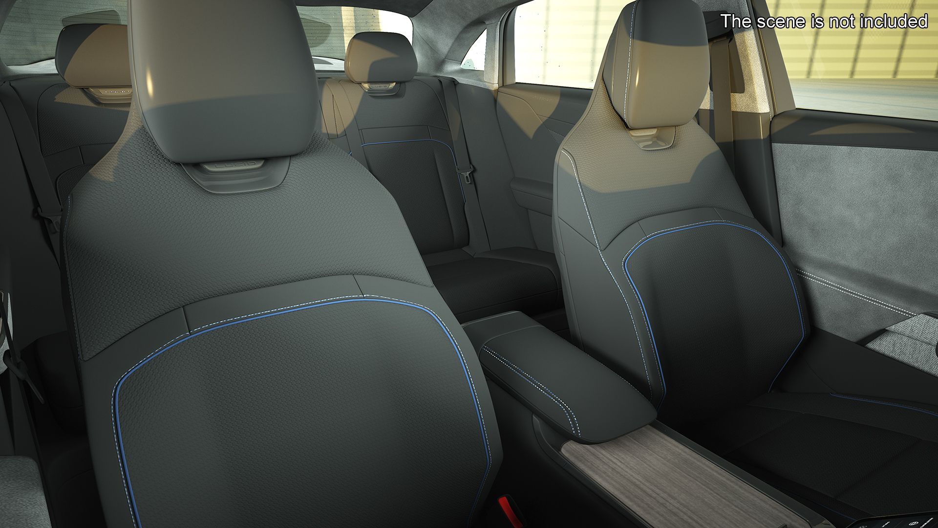3D Lucid Air Electric Luxury Sedan Sapphire Rigged for Maya