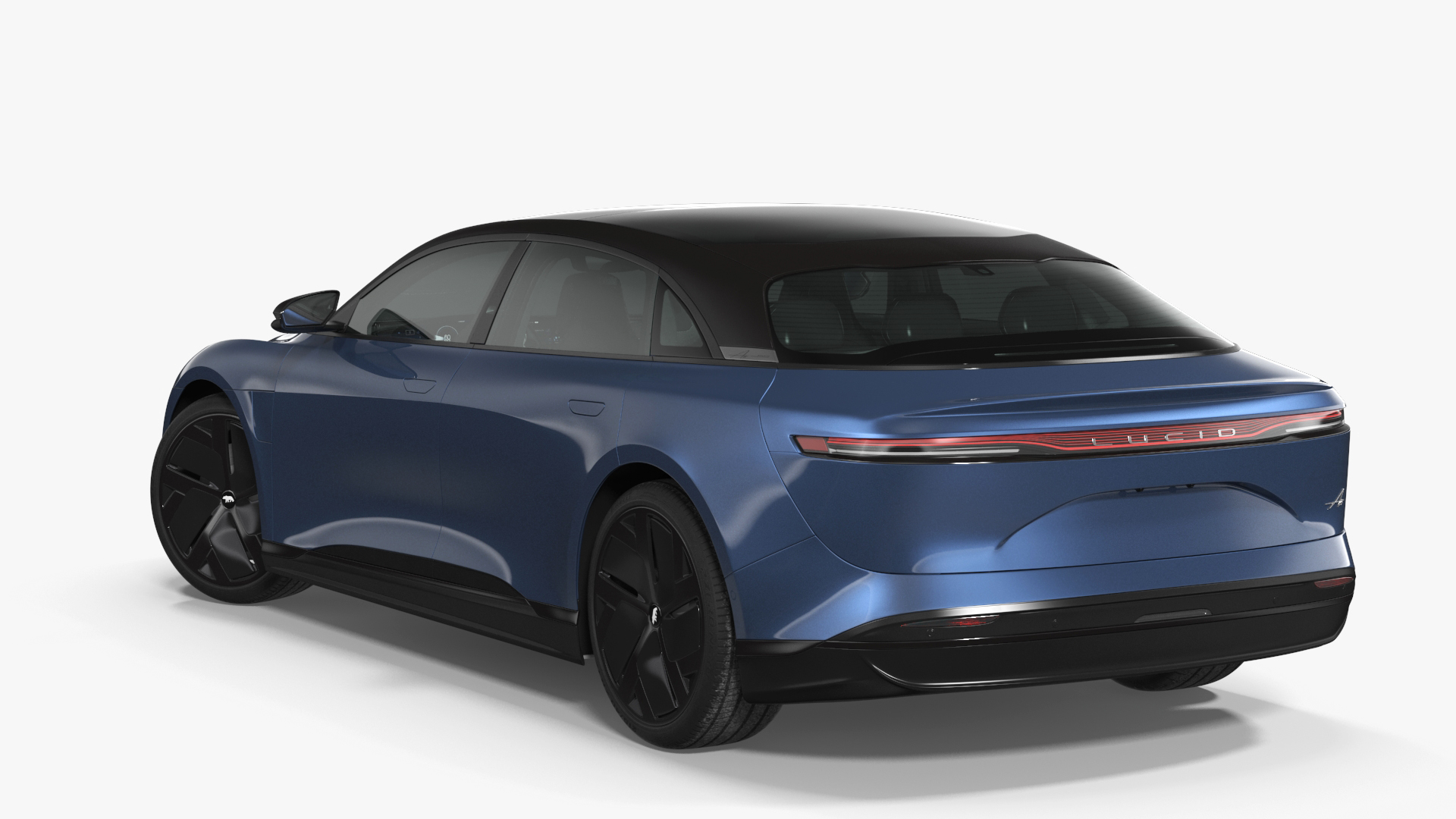 3D Lucid Air Electric Luxury Sedan Sapphire Rigged for Maya