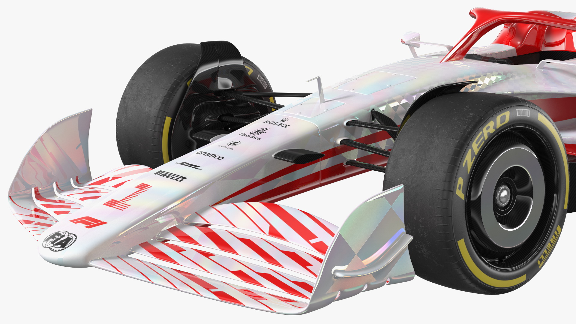 Formula 1 2022 White Livery Rigged 3D model