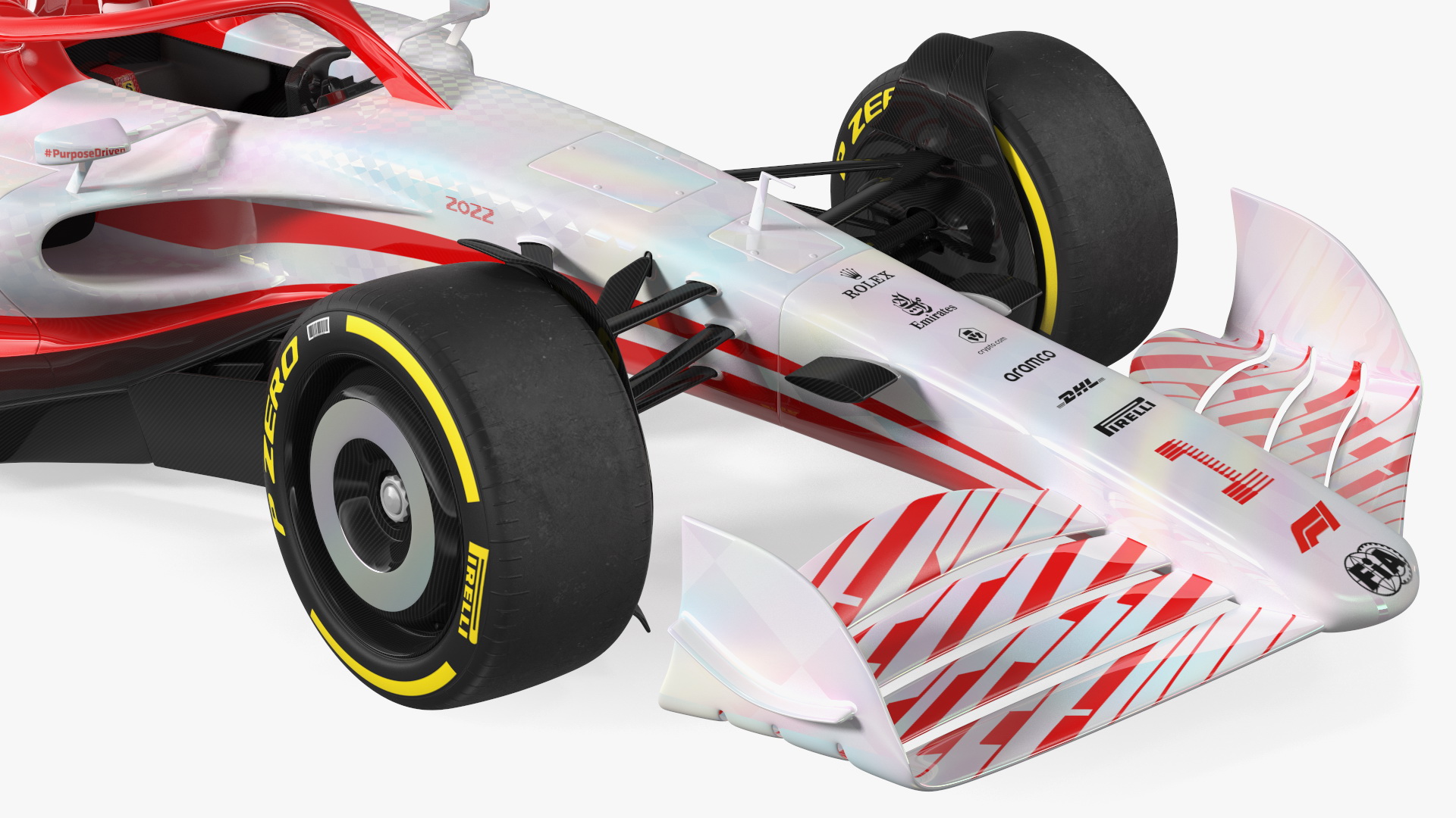 Formula 1 2022 White Livery Rigged 3D model