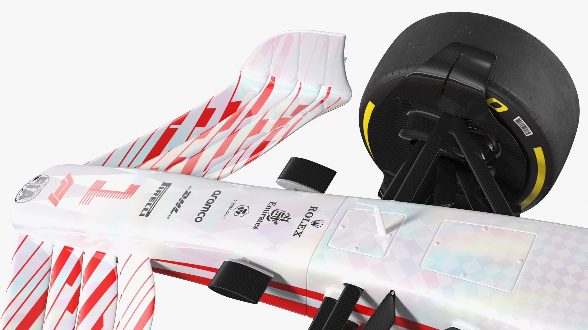 Formula 1 2022 White Livery Rigged 3D model