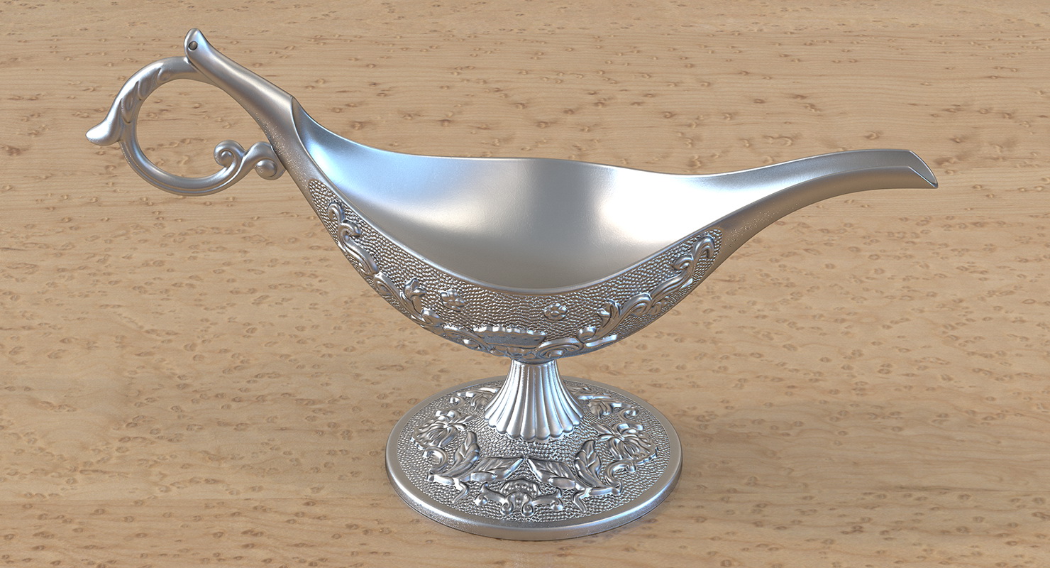 3D model Silver Oil Lamp