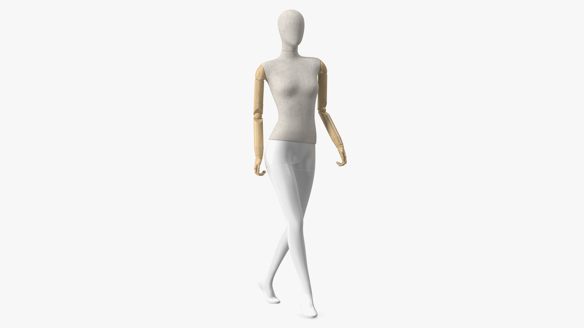 3D Flexible Female Mannequin Walking Pose model