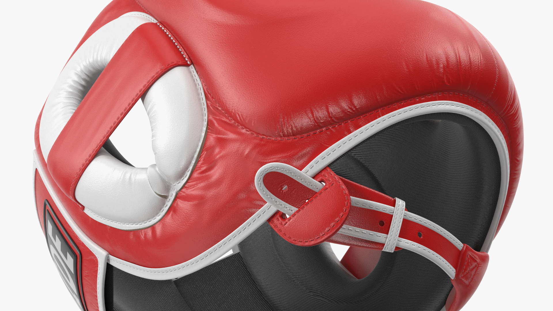 Closed-Type Boxing Helmet for Face Protection Red 3D model