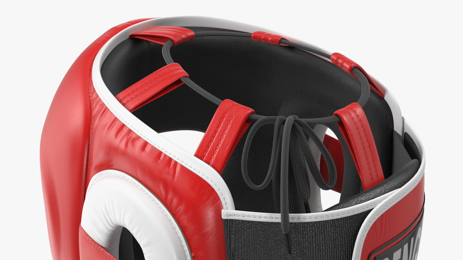Closed-Type Boxing Helmet for Face Protection Red 3D model