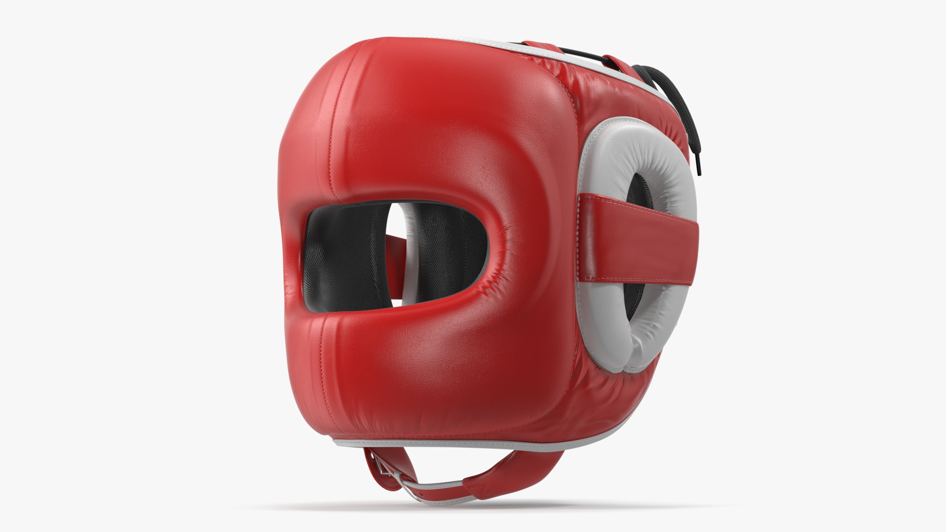 Closed-Type Boxing Helmet for Face Protection Red 3D model