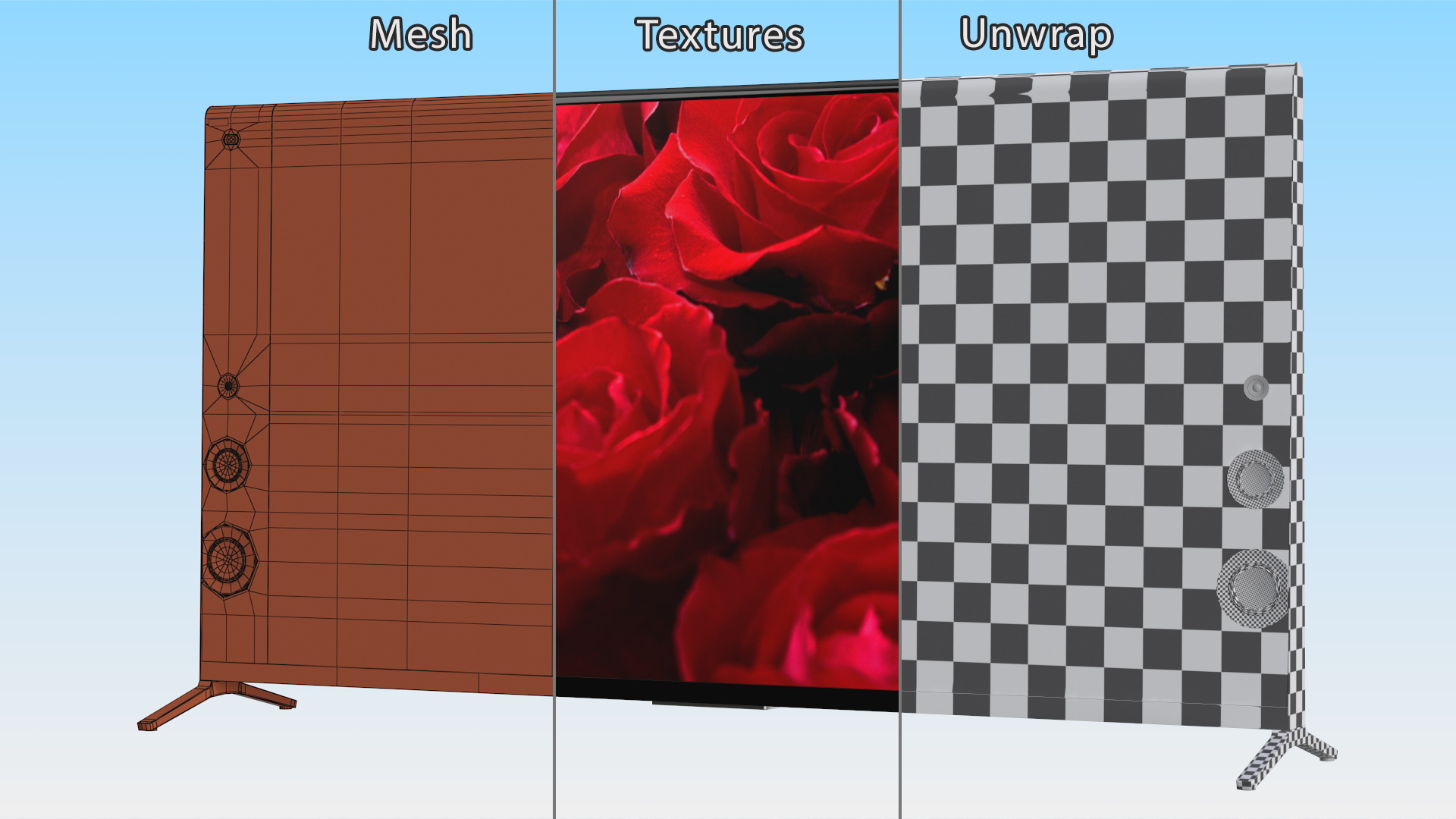 Modern Flat Screen Television 3D model