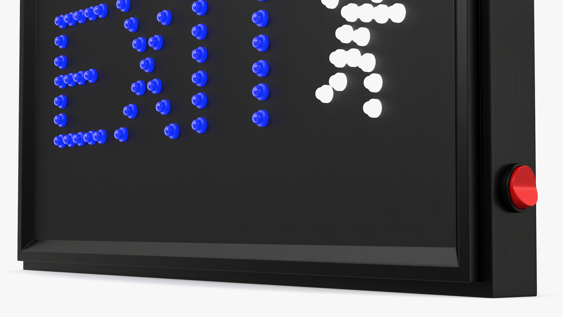 Blue LED Light Exit Sign ON 3D